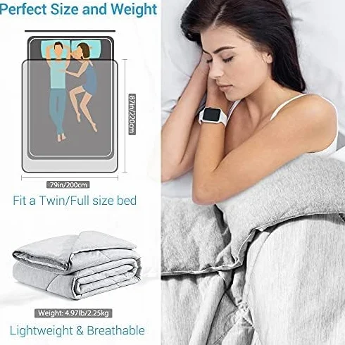 Luxear Odświeżający koc z technologią Arc-Chill 3.0 (Q-Max >0,5), dwustronna kołdra letnia, na łóżko, sofę, miękka bawełna nadająca się do prania,200 x 220cm,szary