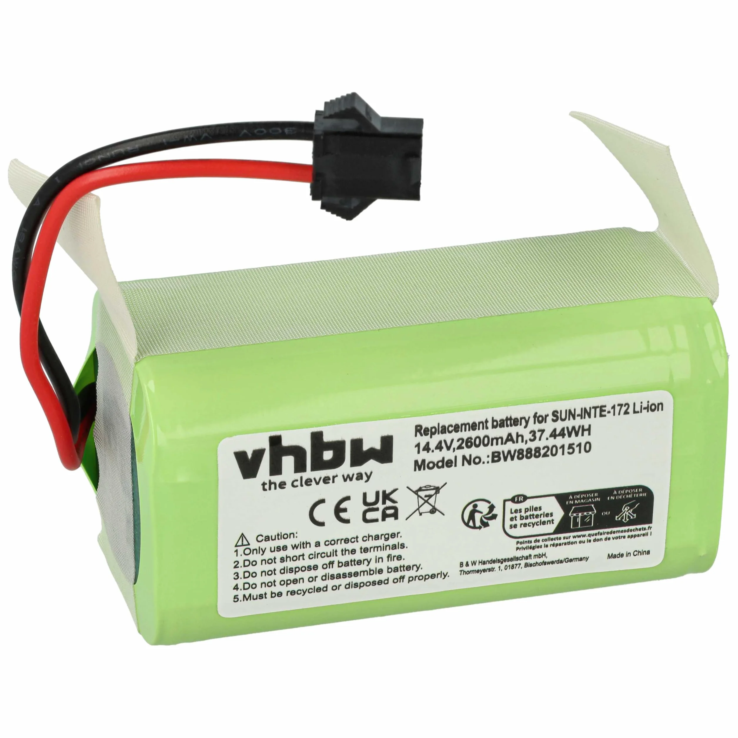 vhbw Bateria kompatybilna z Eufy RoboVac L35, LR30 Home Cleaner (2600 mAh, 14,4 V, litowo-jonowa)