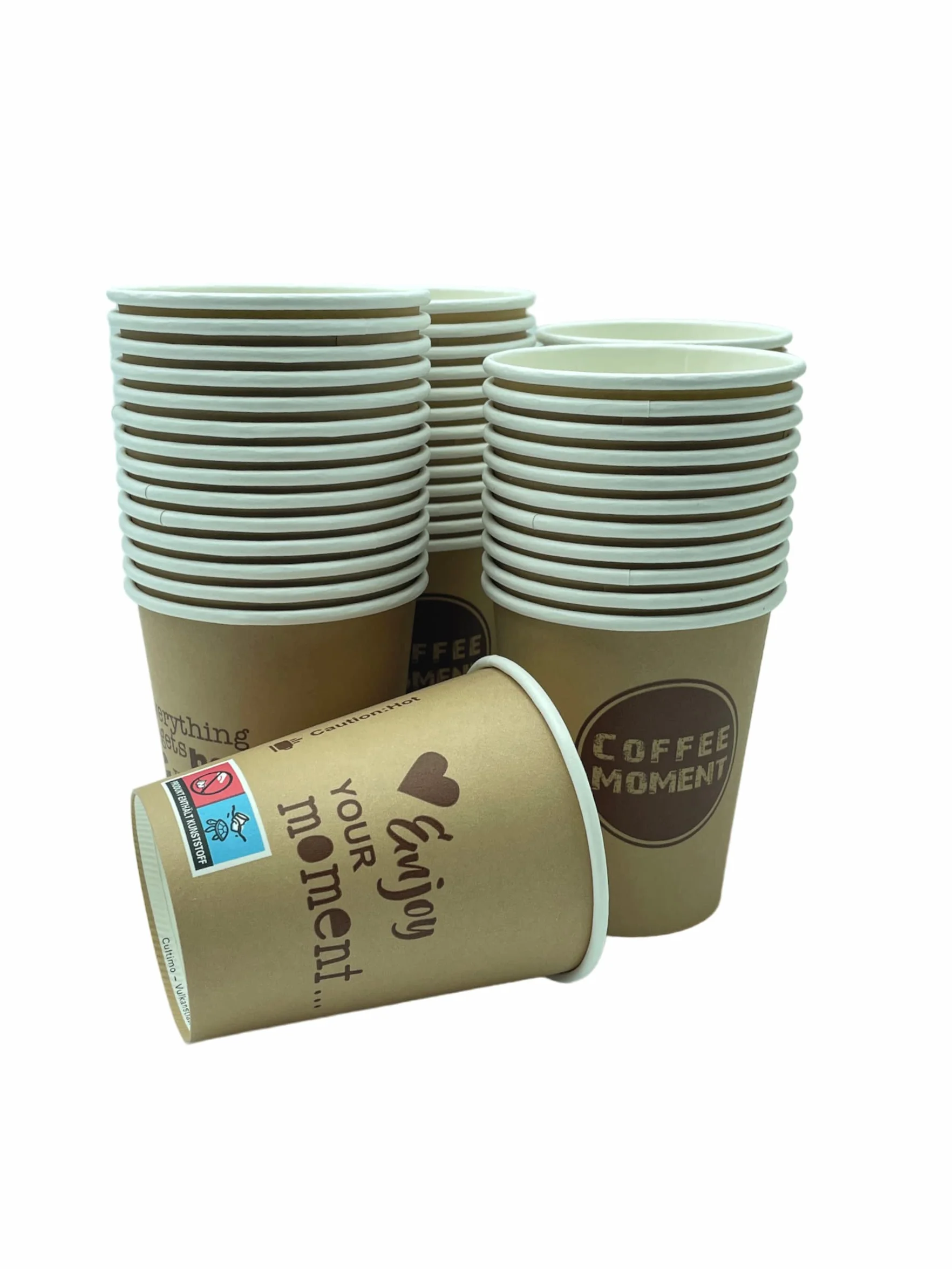 CLEARFEE Jednorazowy kubek papierowy 200 ml 0,2 l do kawy na wynos 50 sztuk