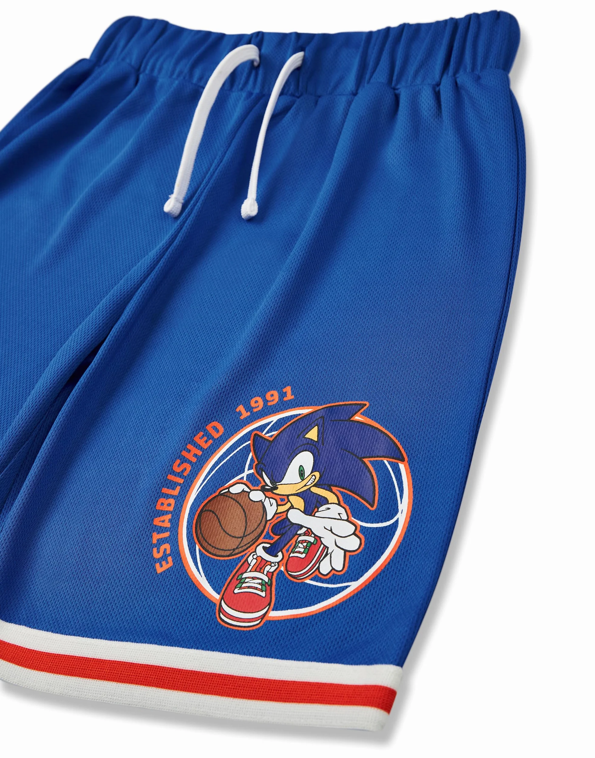 Zestaw koszulek i spodenek do koszykówki dla chłopców Sonic the Hedgehog | Kompletny dwuczęściowy strój sportowy dla dzieci w kolorze niebieskim | Zestaw dla dzieci