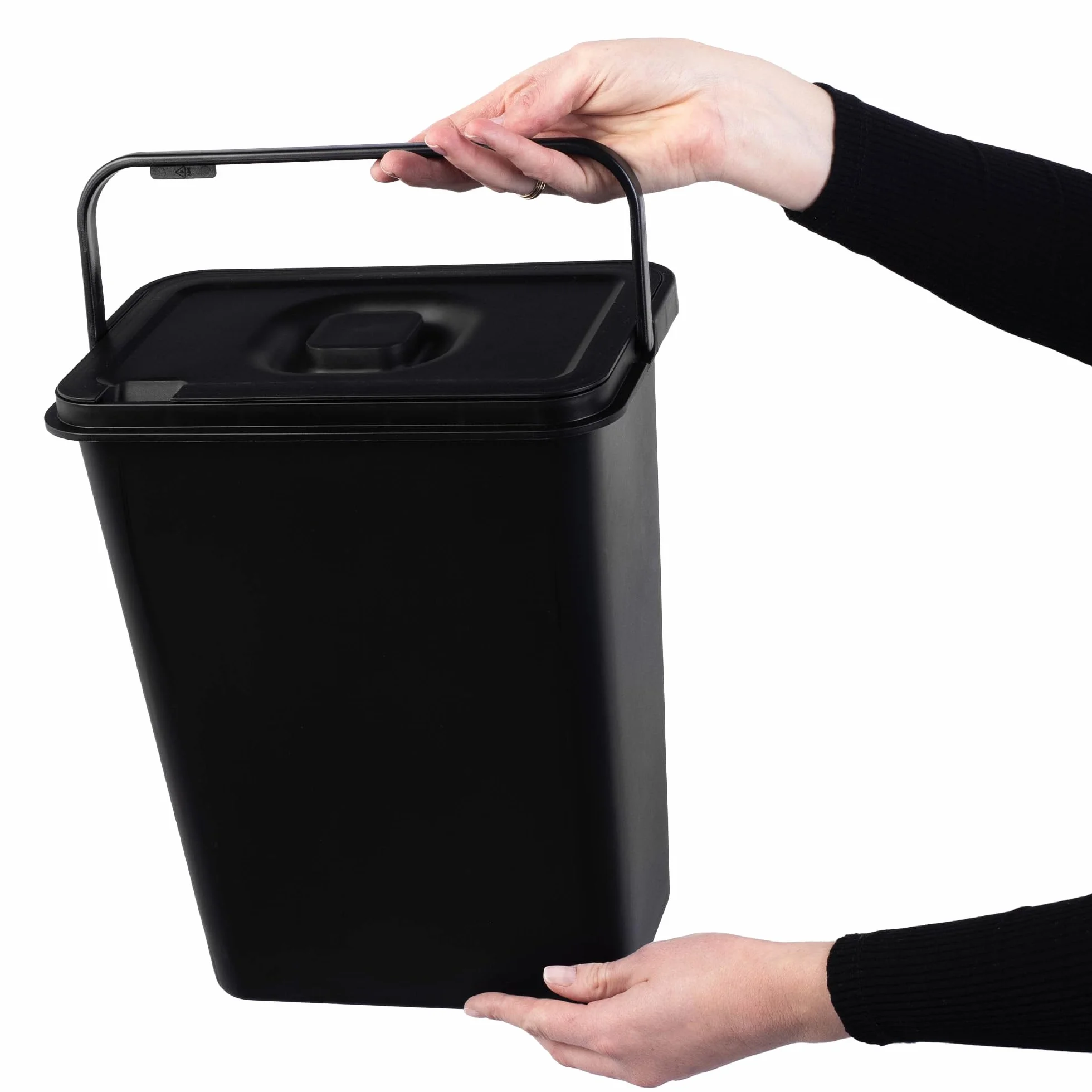 KADAX Pojemnik do segregacji odpadów 10 l plastikowy czarny
