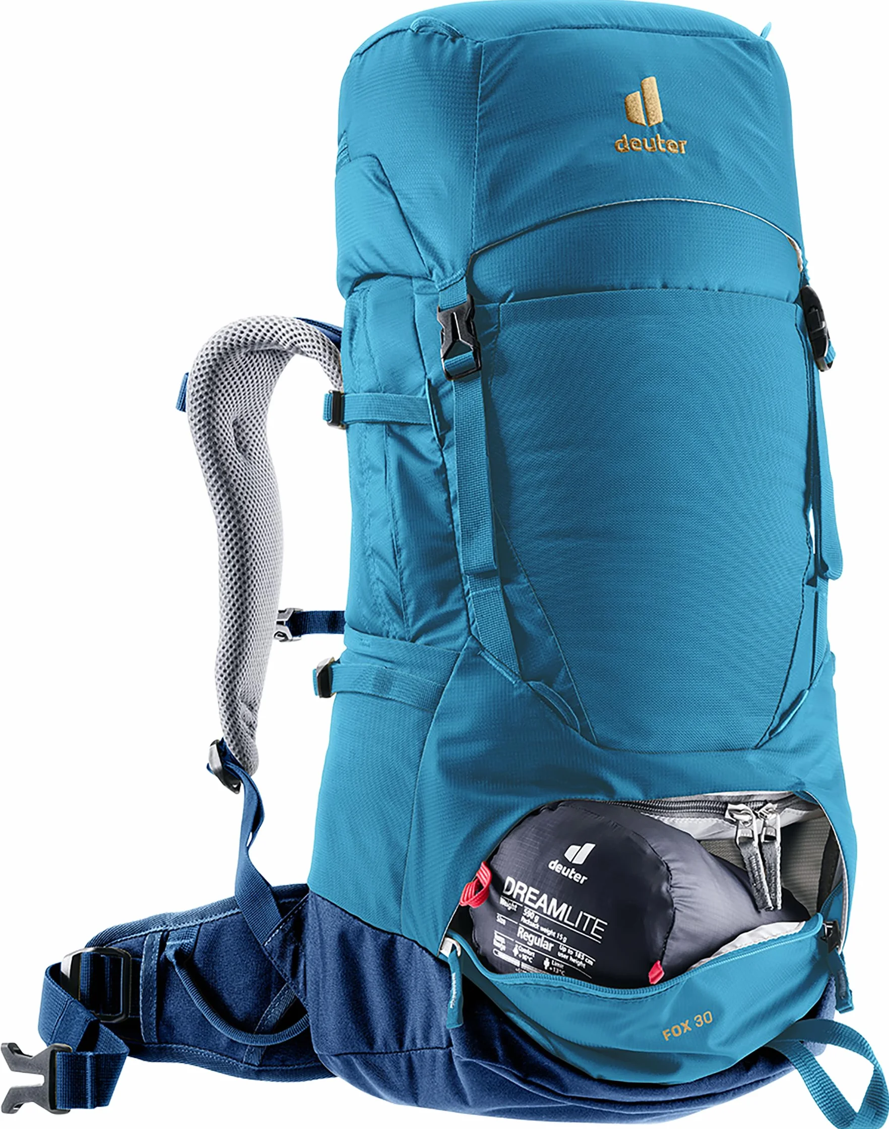 Deuter Fox 30 Plecak trekkingowy dla dzieci, unisex, dzieci, niebieski/szary, 30 L, Minimalistyczny