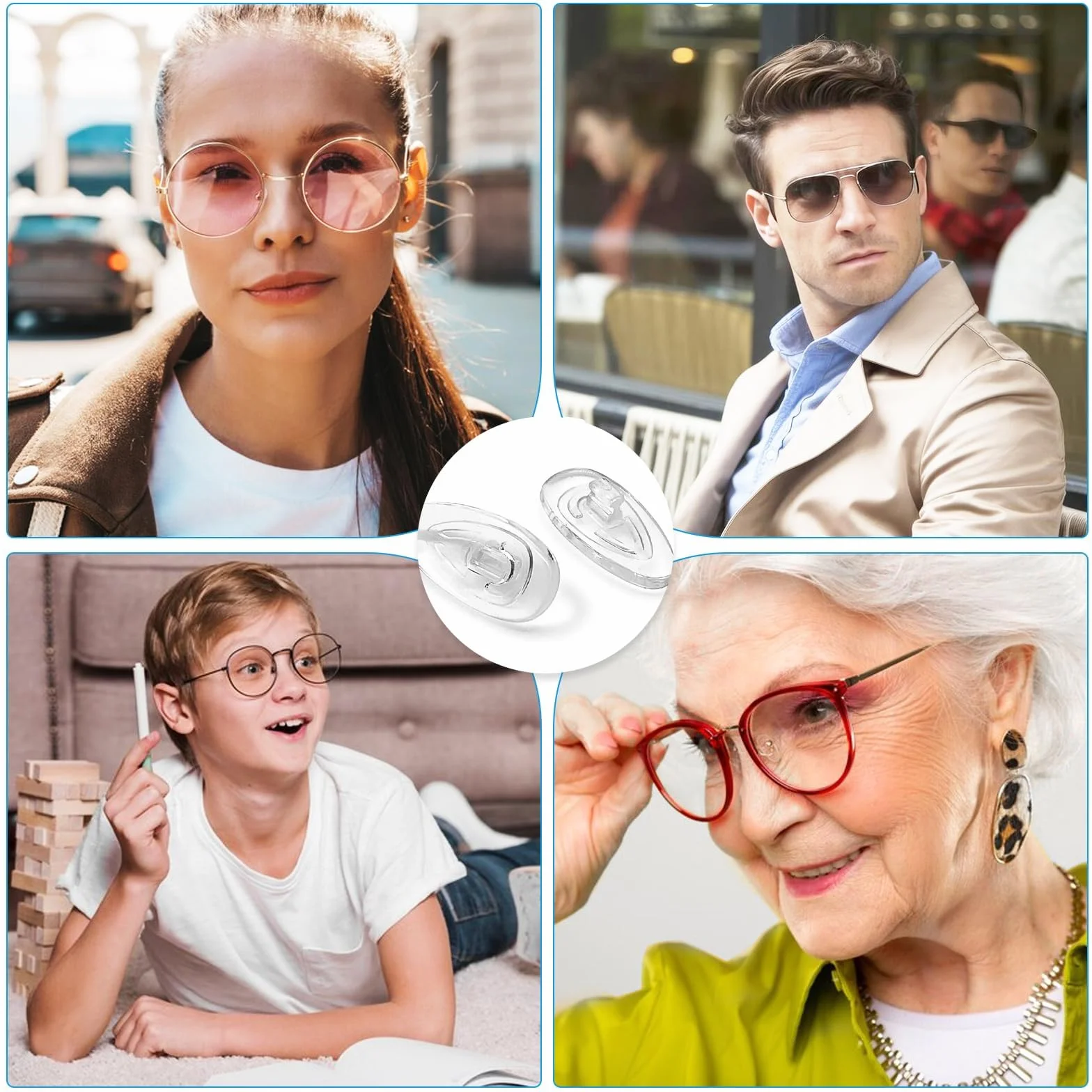 Qufiiry 20 par nosa, nosa gogli, Przezroczysty