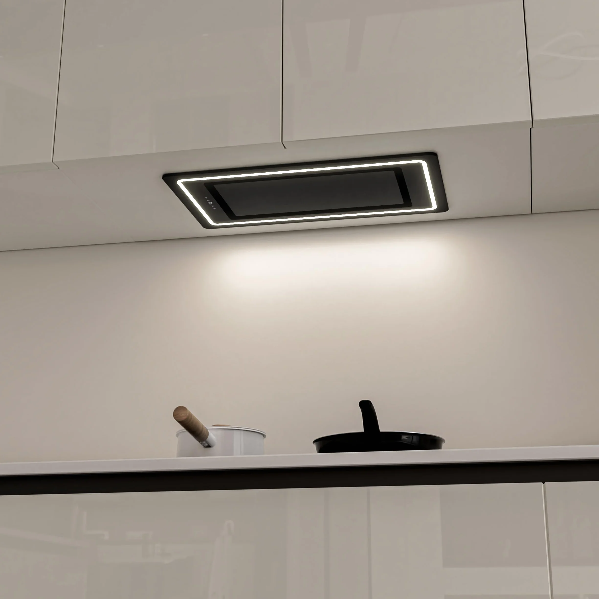 FIREGAS Okap kuchenny do zabudowy 52 cm 450 m³/h klasa A+ sterowanie dotykowe LED
