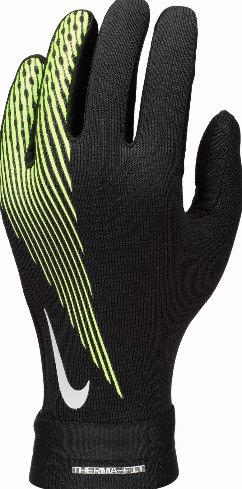 Nike Dziecięce rękawiczki Academy Thermafit - Ho24 Black/Black/Volt, L