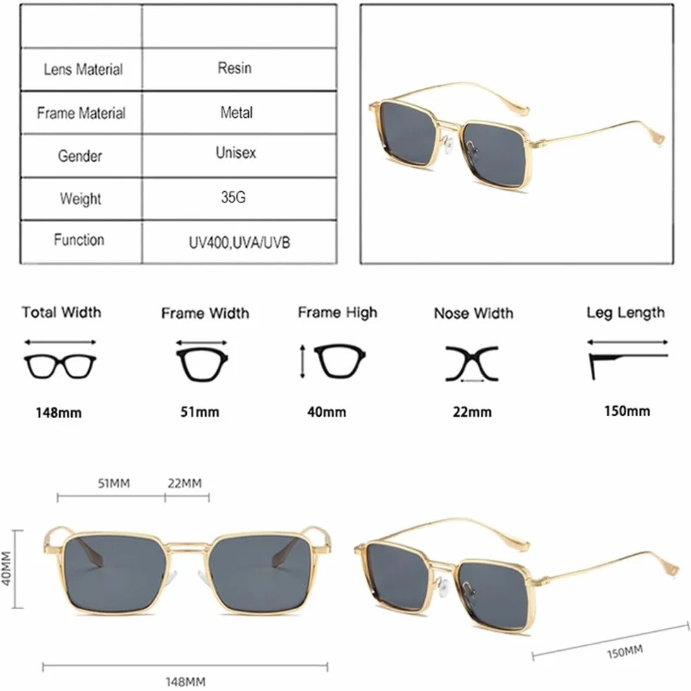 Okulary przeciwsłoneczne damskie retro z metalową oprawką, modne odcienie UV400, ciemnozielone, męskie, p
