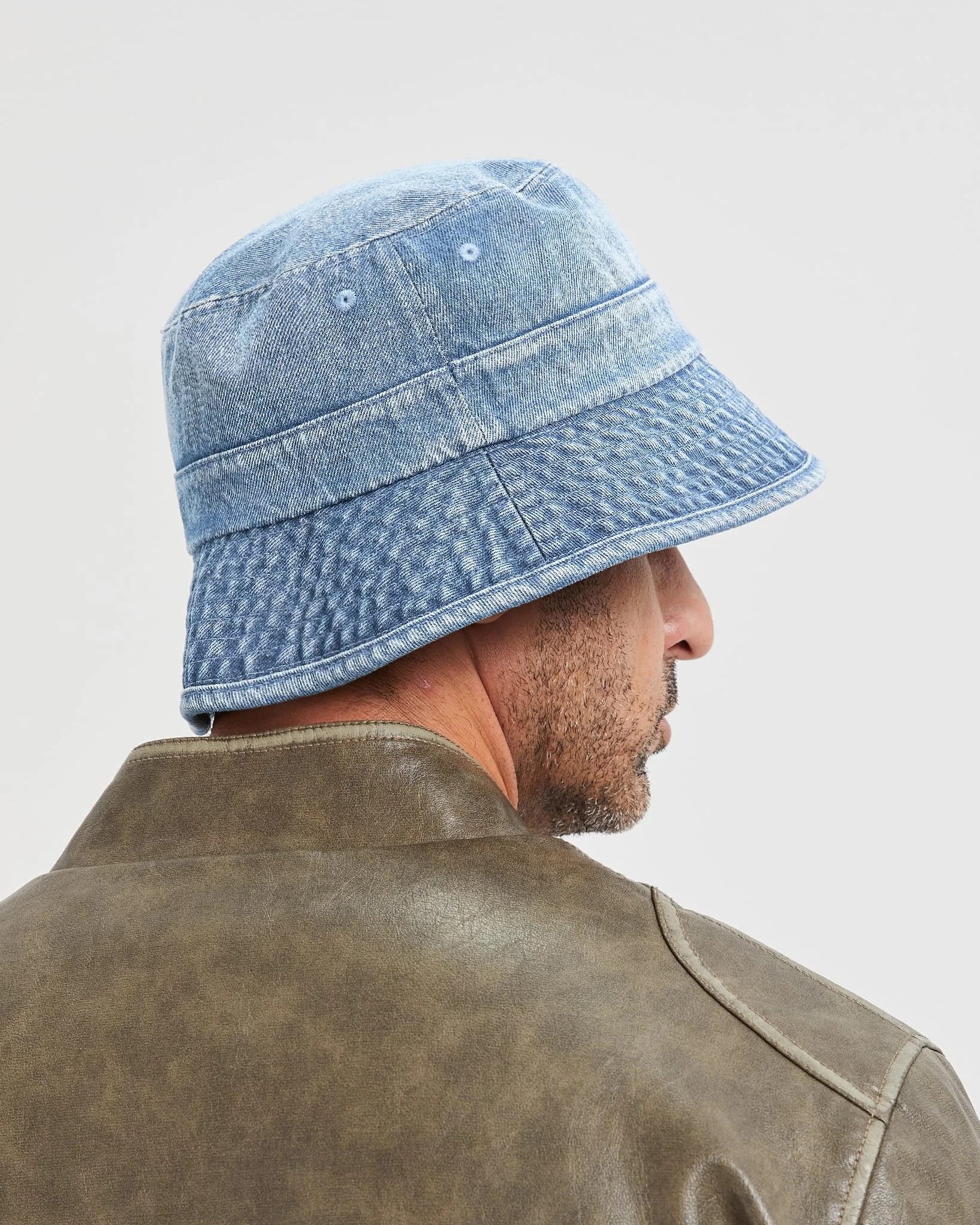 Zylioo XXL XL L M Denim Wiadro Kapelusz przeciwsłoneczny, Ponadwymiarowy Jean Czapki Rybackie, Regulowane Pakowalne Letnie Kapelusze Podróżne