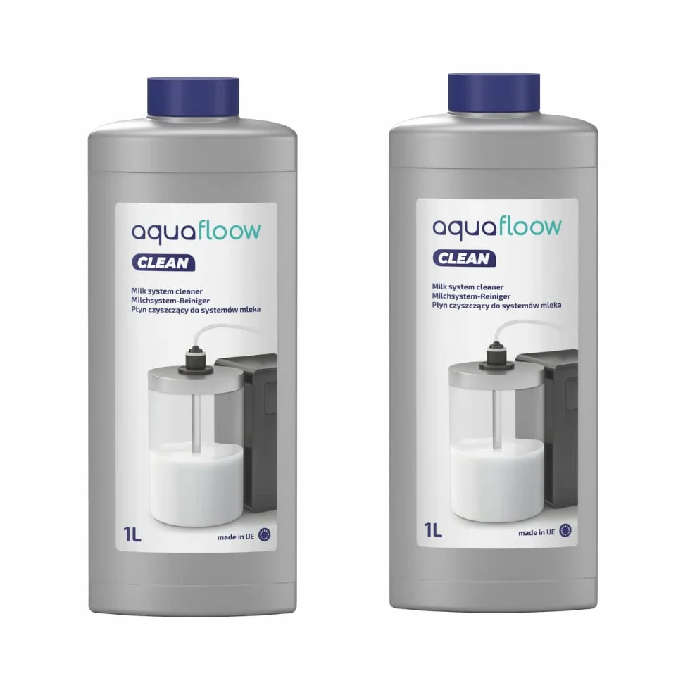Aquafloow Płyn do Czyszczenia Obwodów Mleka w Ekspresie | idealnie oczyszczone urządzenie do czyszczenia mleka 2 x 1L