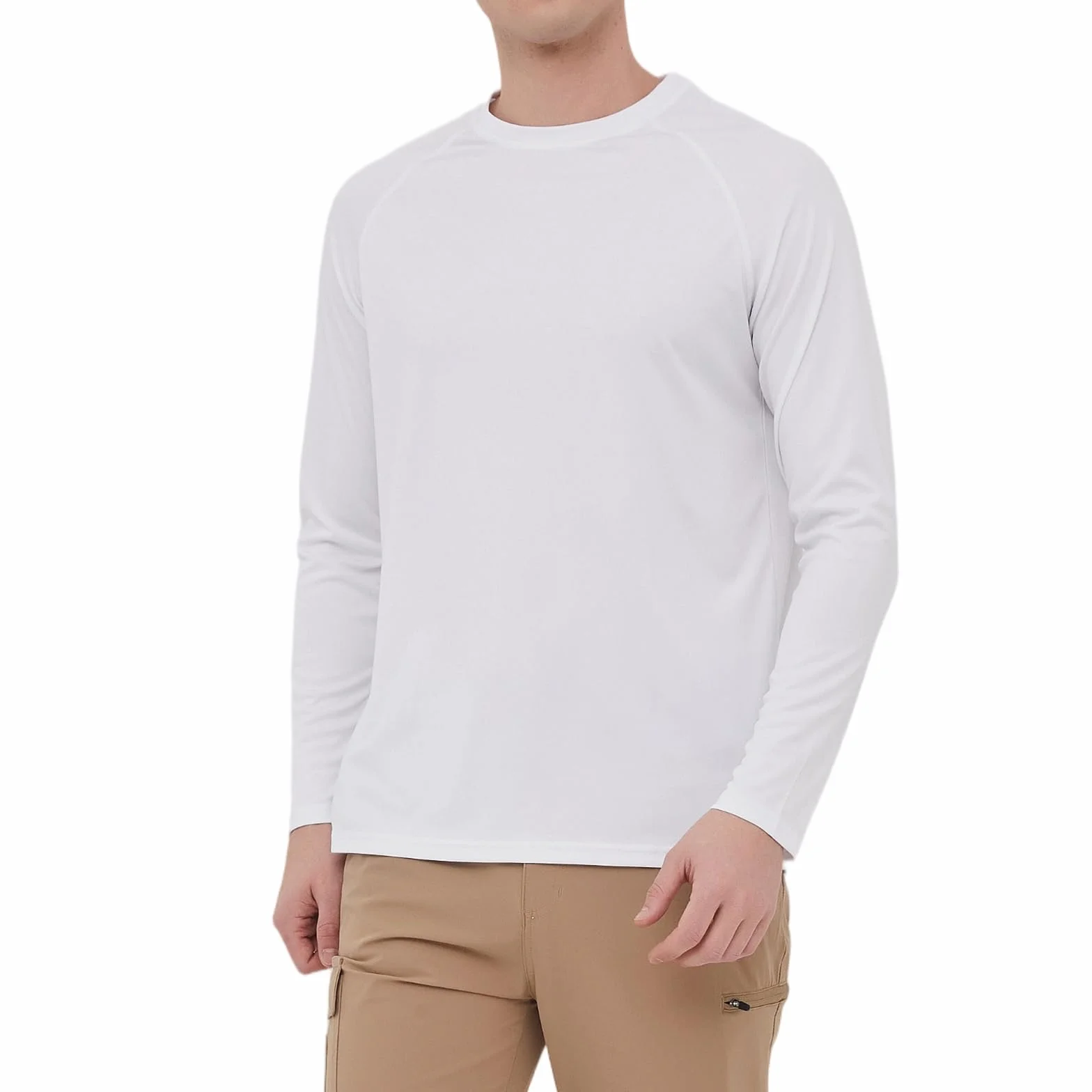 HYCOPROT Męskie koszule Rash Guard UPF 60+ ochrona przed słońcem UV koszulki z długim rękawem szybkoschnące surfowanie topy pływackie lekka oddychająca koszula turystyczna topy do sportów wodnych