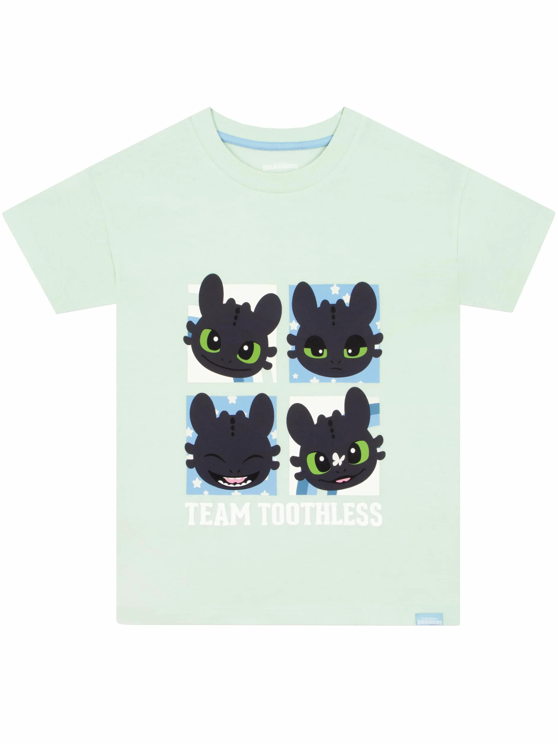 How To Train Your Dragon Dziewczęca Koszulka, Zielona Koszulka Z Szczerbatkiem, 100% Bawełna T-Shirt