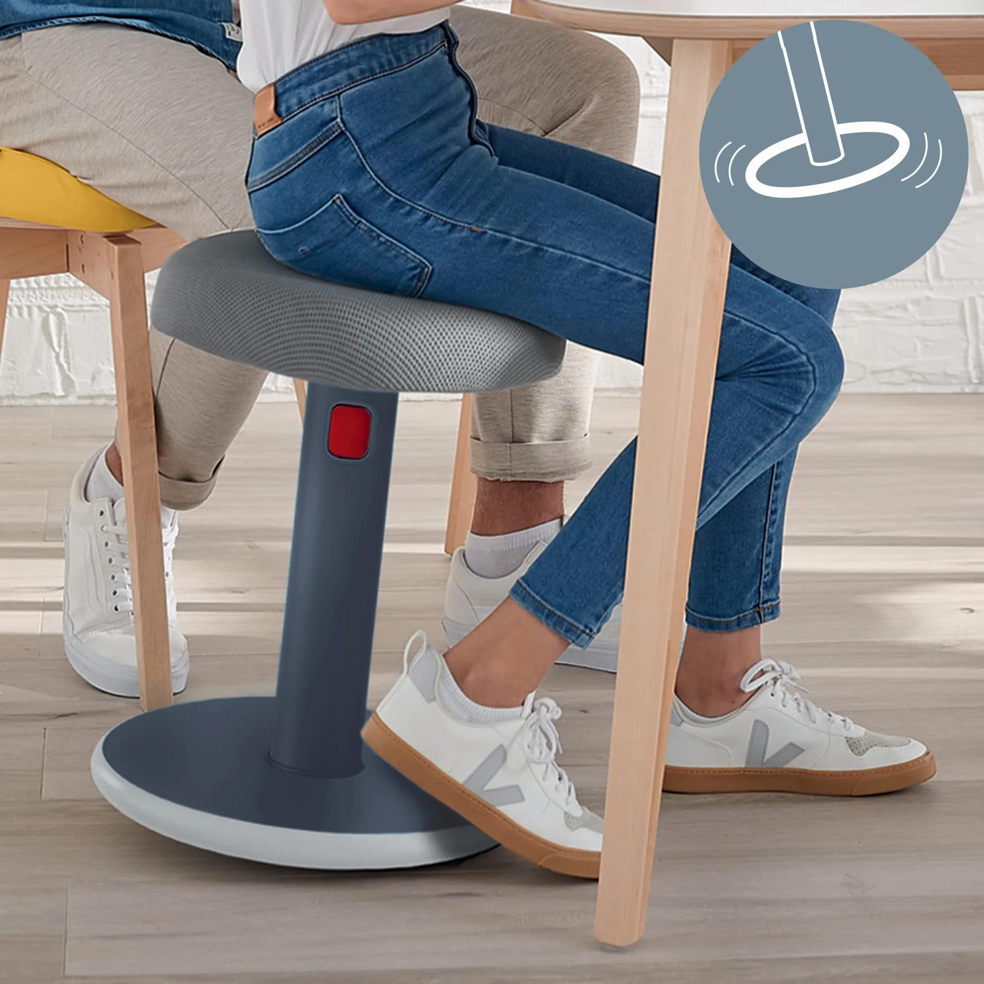 Leitz Ergo Cosy Stołek Szary 46–79 cm