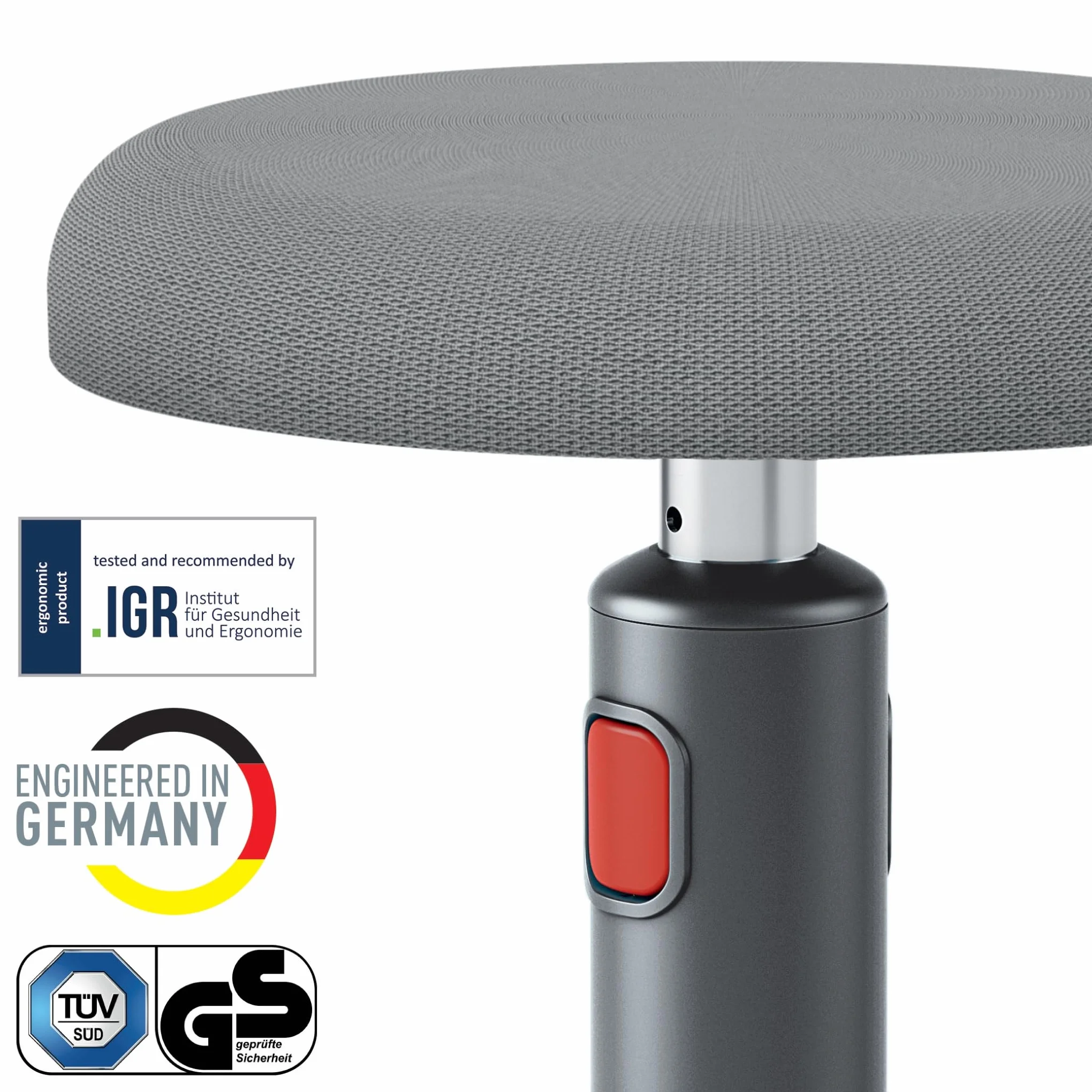 Leitz Ergo Cosy Stołek Szary 46–79 cm