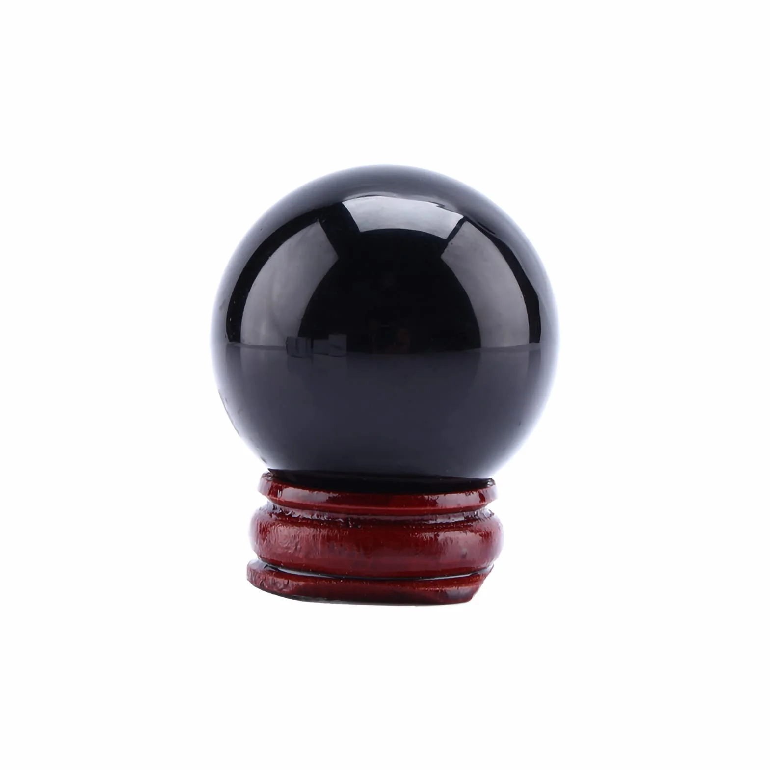 Hztyyier 40 mm naturalny obsydian wulkaniczne szkło dekoracyjna kula medytacji i relaksu for Fengshui