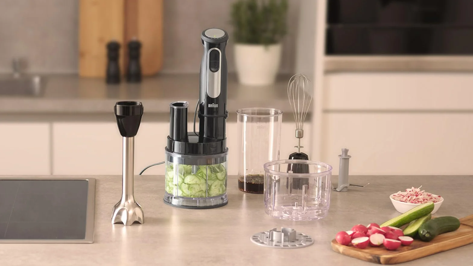 Braun MultiQuick 5 Pro MQ55755M blender ręczny 1000 W 25 poziomów prędkości Easy Click Plus czarny