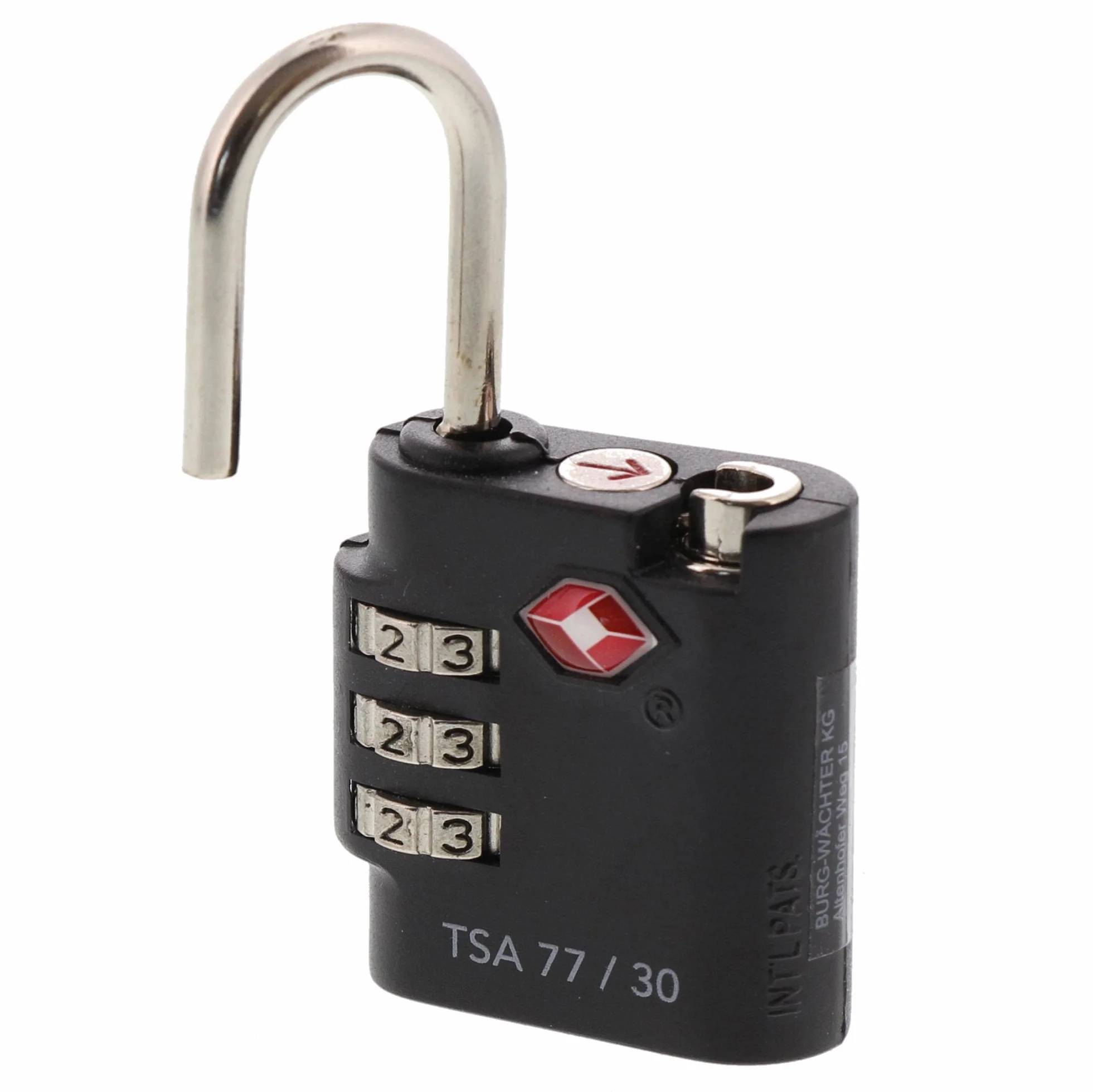 Burg-Wächter 77/30 zamek szyfrowy, grubość pałąka 3,5 mm, 3 rolki szyfrowe, TSA 77 30 SB