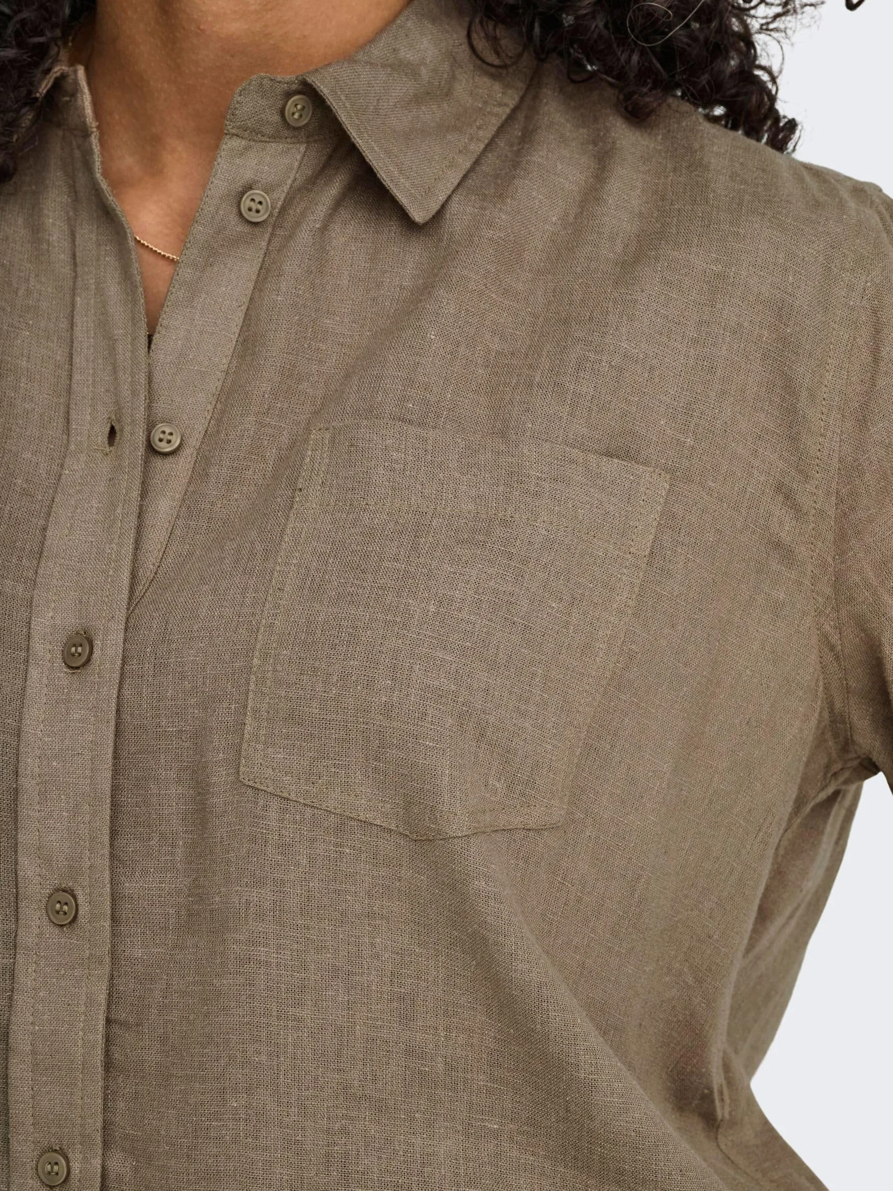 Onltokyo L/S Linen Blend Shirt Pnt Noos, beż, L