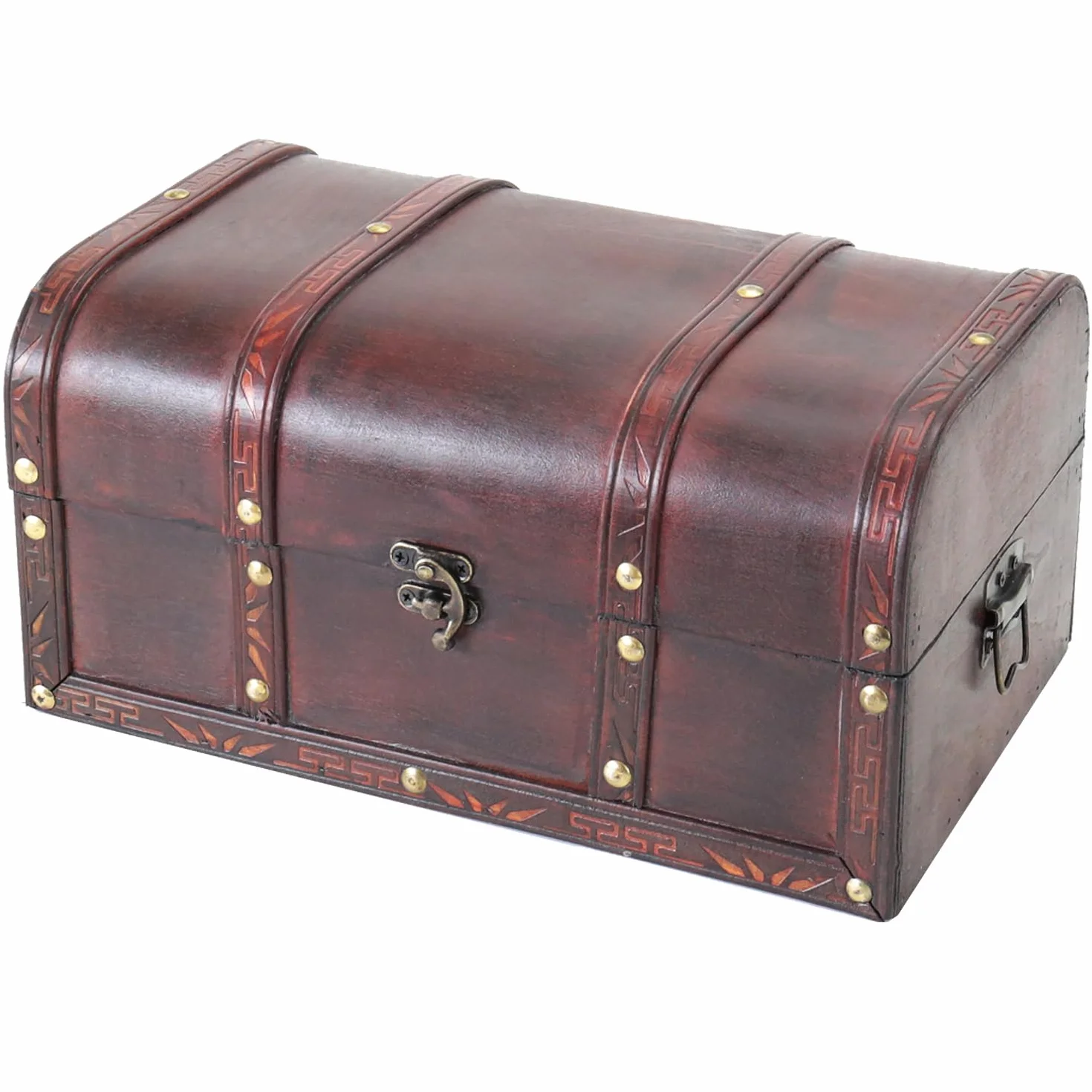 Drewniana skrzynia na skarby 30x20x15 cm HMF 6406-130