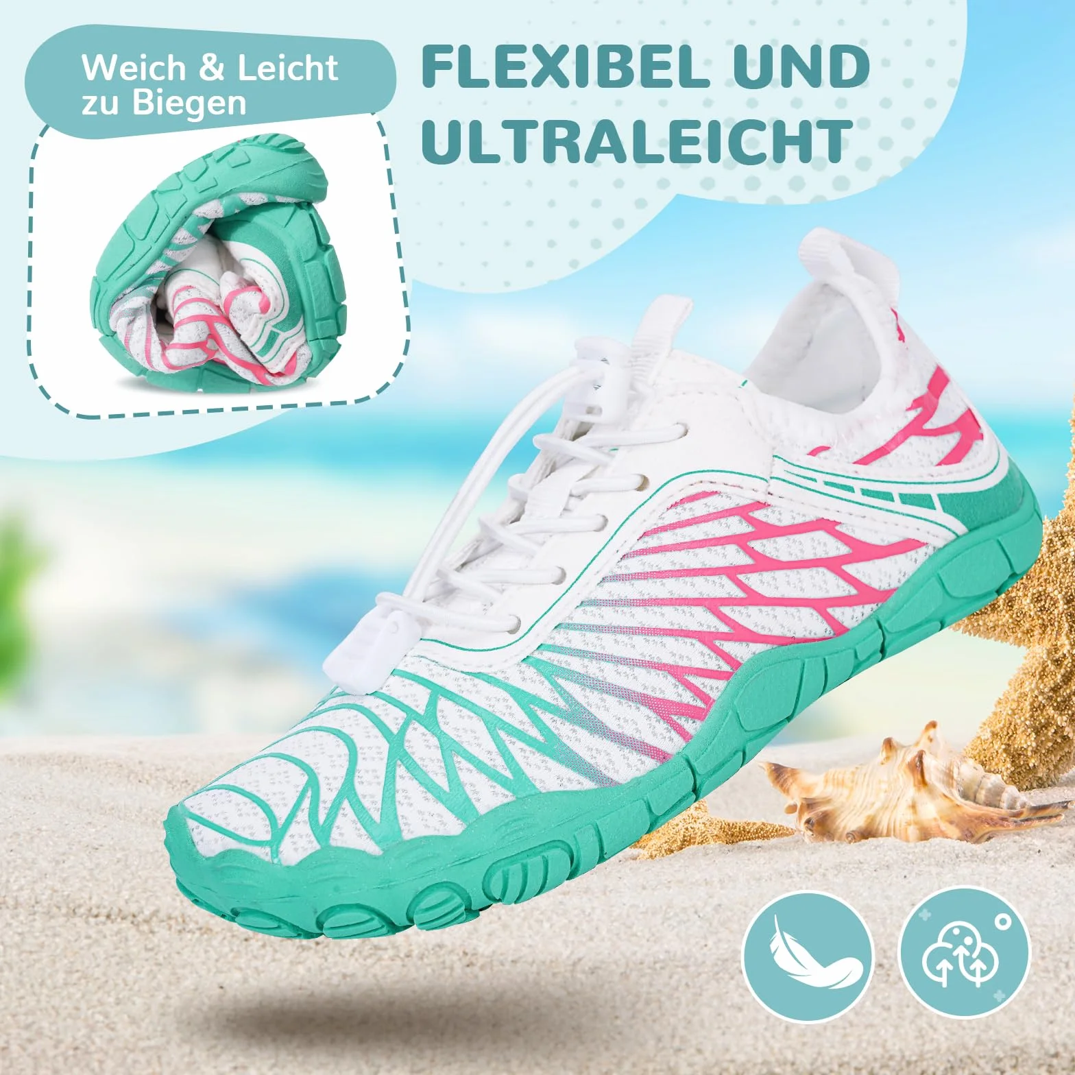 RUYI Dziecięce buty boso chłopcy dziewczęta szybkoschnące buty do pływania oddychające buty do wody antypoślizgowe buty plażowe buty do chodzenia