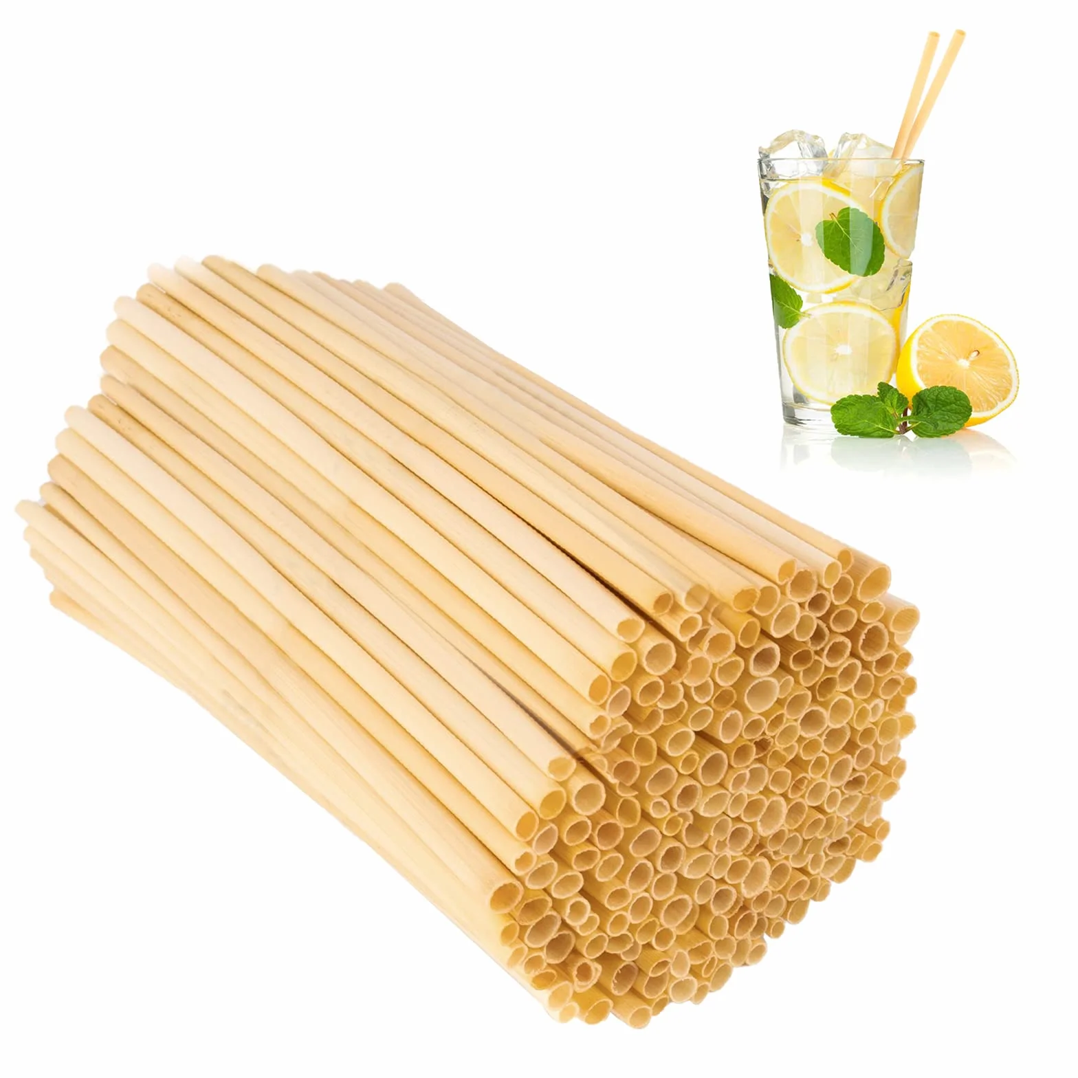 300 sztuk słomek do picia pszenicy, 20 cm, w 100% biodegradowalne słomki do picia, naturalne słomki do majsterkowania, 100% naturalne, nie zawierają BPA