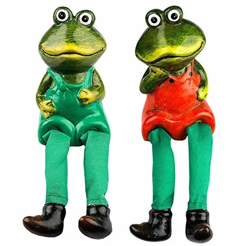 Ideen mit Herz Dekoracyjne figurki z nogami wahadłowymi Wielkanoc 18 cm żaby