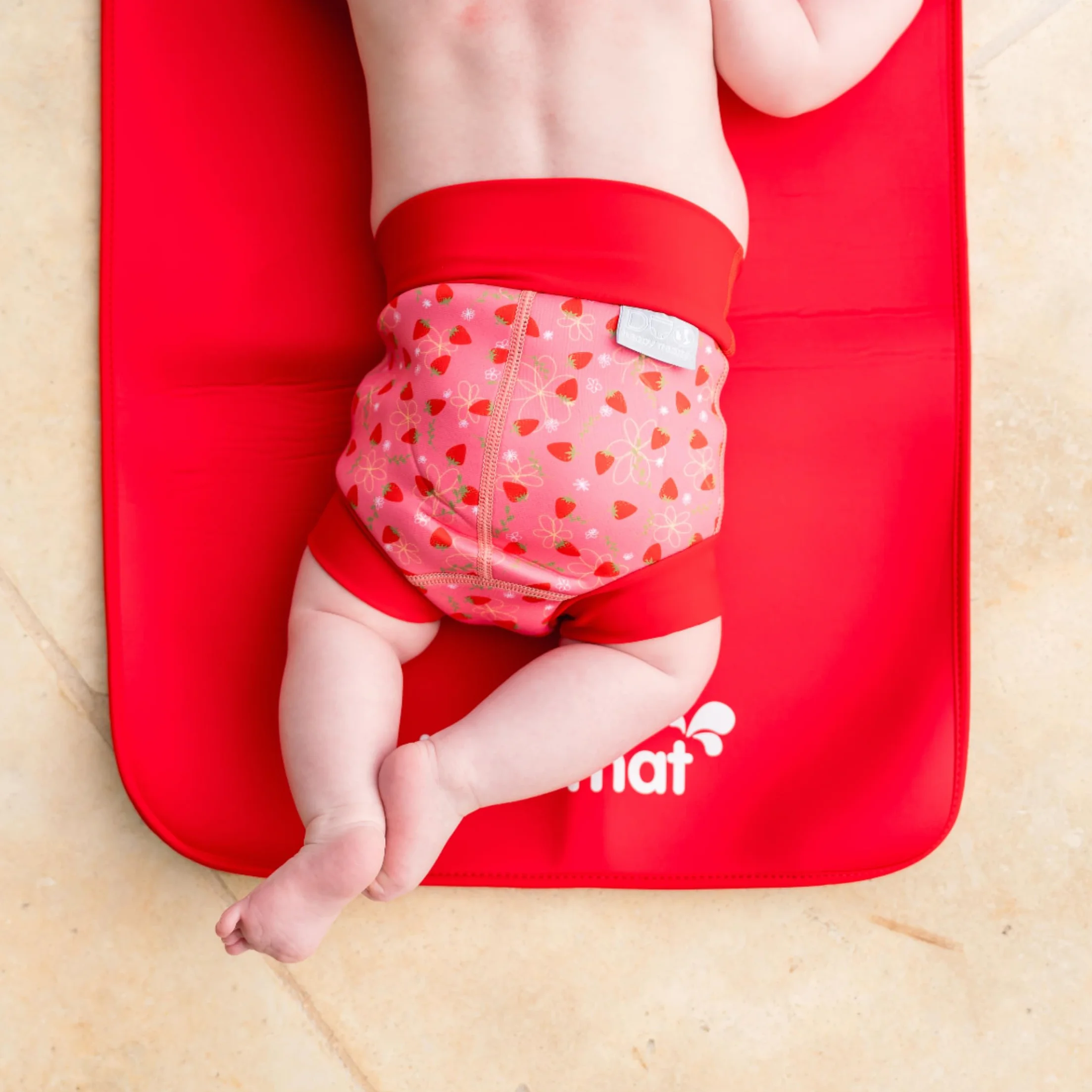 Splash About Happy Nappy Duo, pieluszka do pływania wielokrotnego użytku, Pole truskawkowe, 12-24 miesi?cy
