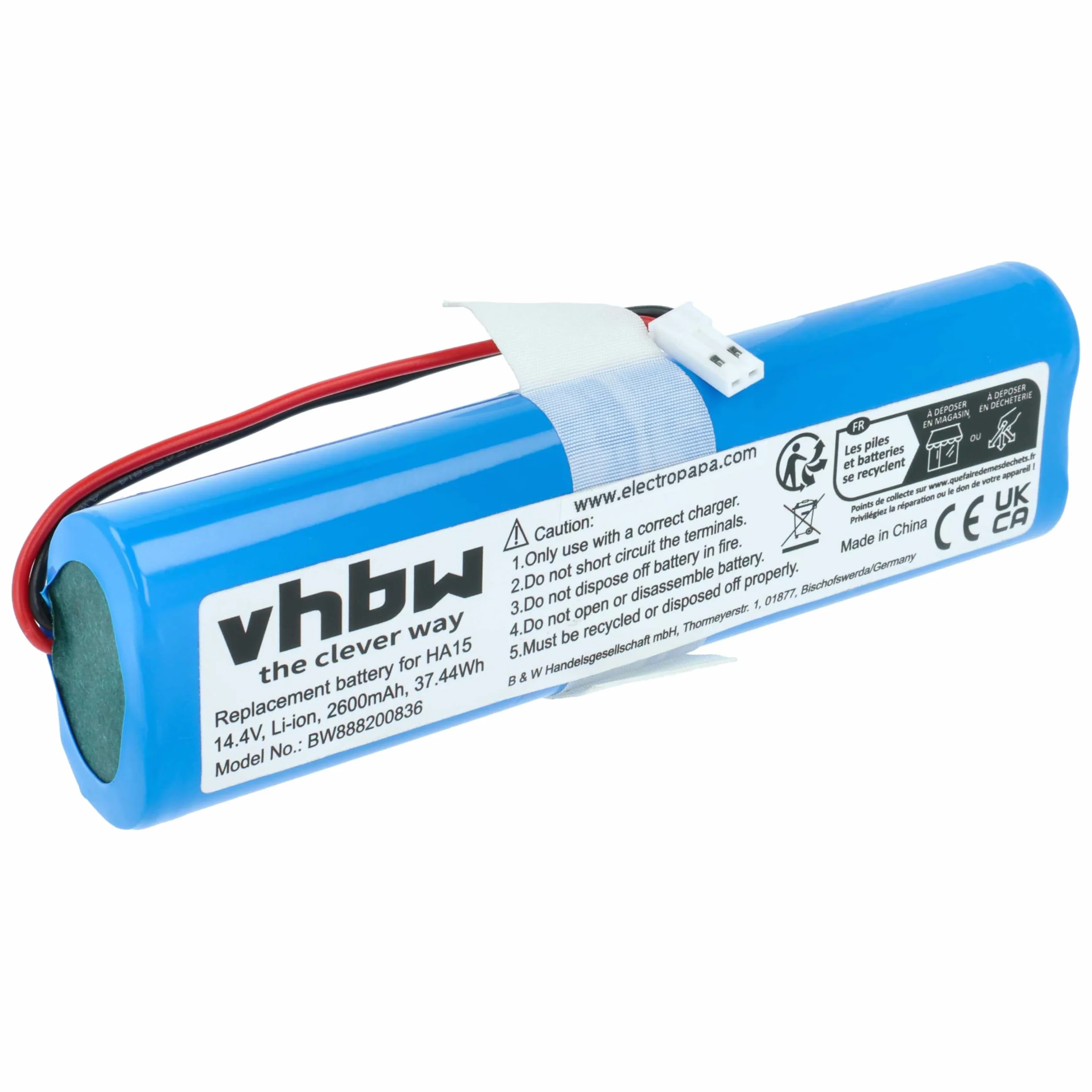 vhbw Akumulator kompatybilny z odkurzaczem Medion MD 18500, 18501, 18600 Staubsauger Home Cleaner robot domowy (2600mAh, 14,4V, Li-Ion)