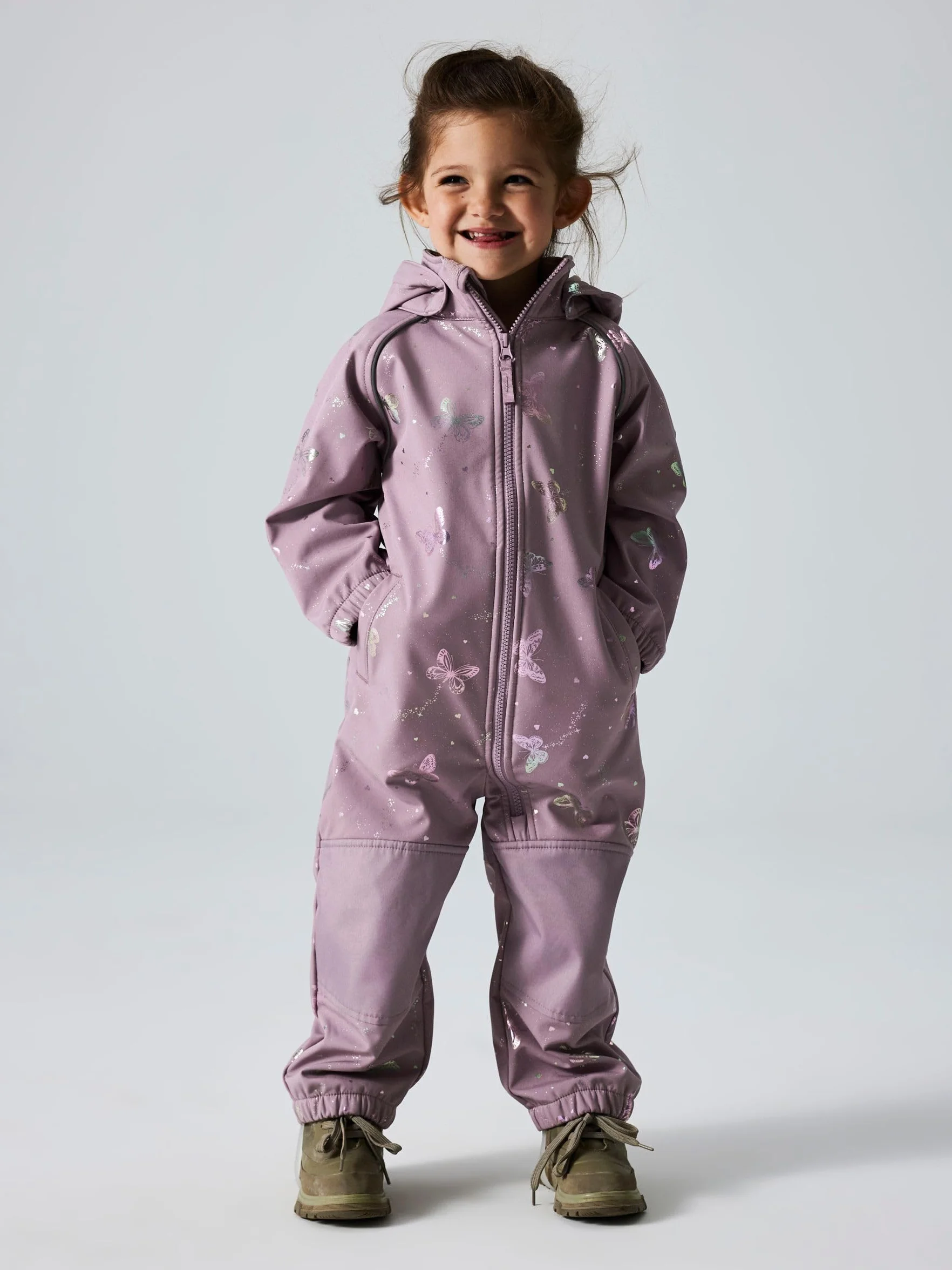 Nmfalfa08 Softshell Suit Foil 1Fo Noos, dziki bez, 110 cm