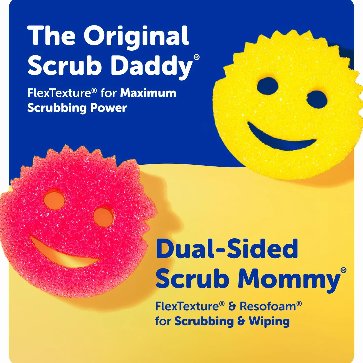Scrub Daddy Gąbki do Czyszczenia Wielokolorowy 3 sztuki