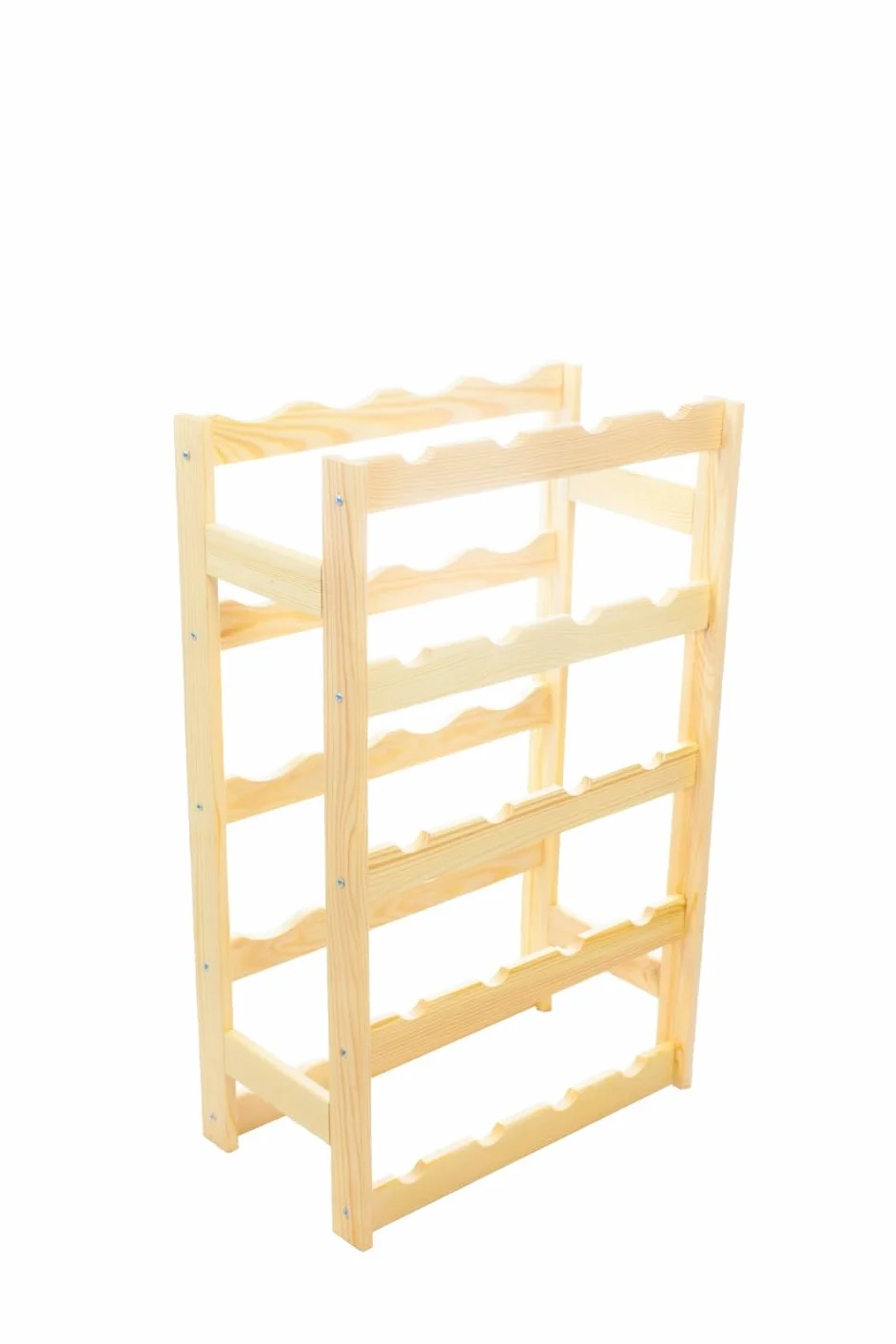 Drewniany Regał Na Wino na 20 Butelek 44x70x25 cm Naturalne Drewno Stojak