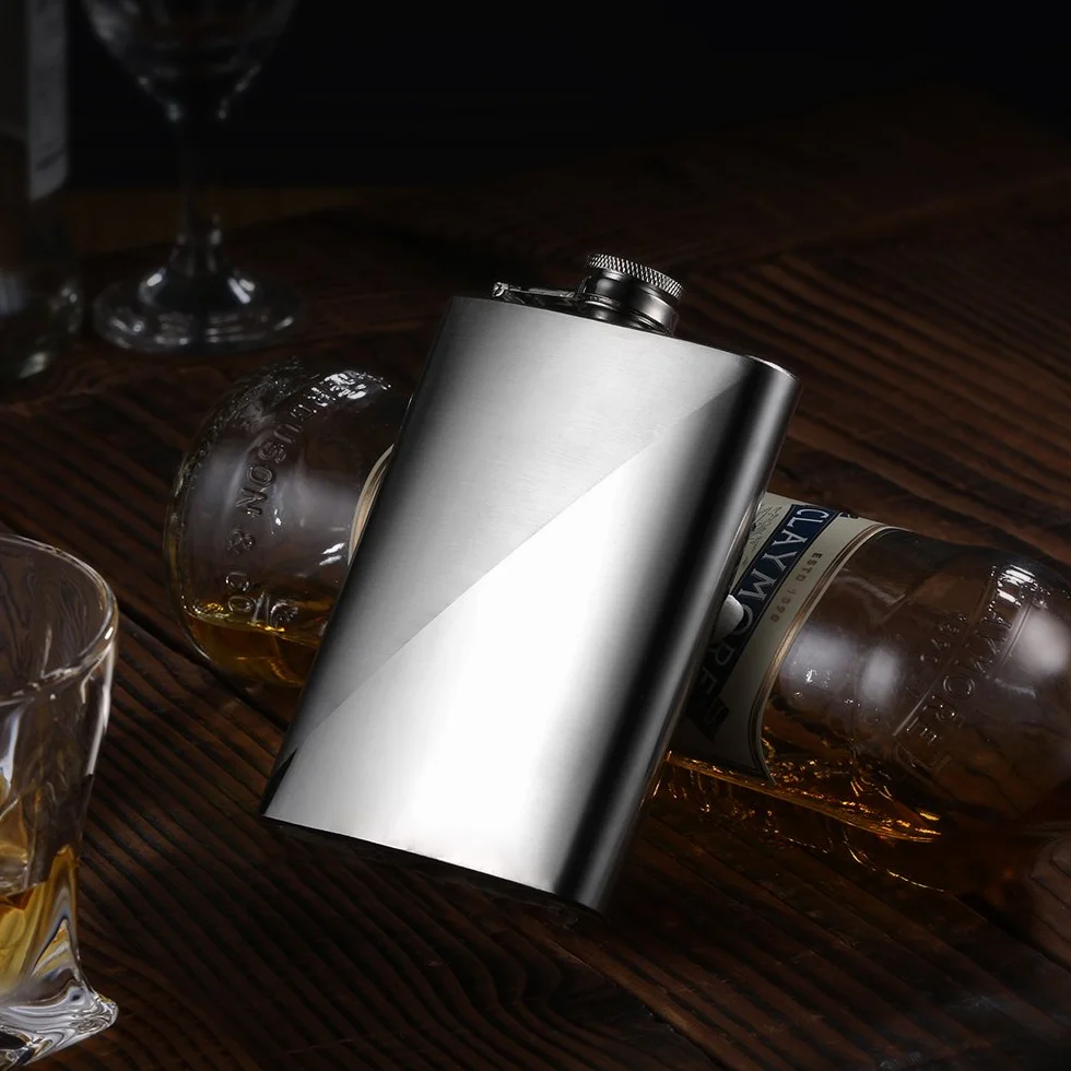 Ecooe piersiówka ze stali nierdzewnej 227 ml zestaw do whisky z lejkiem i torebką