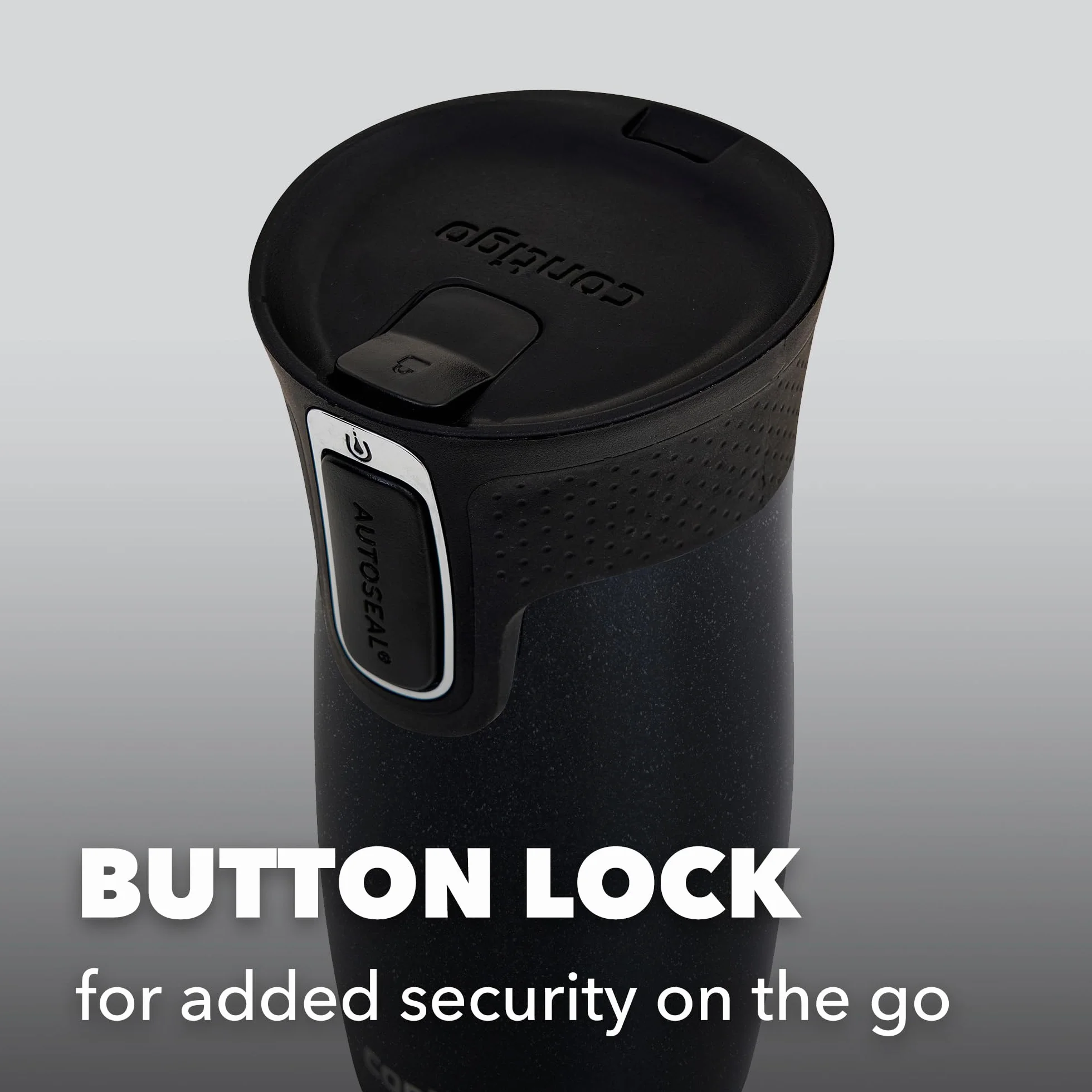 Contigo West Loop Mini Autoseal Kubek podróżny, ze stali nierdzewnej, termos próżniowy, szczelny kubek, kubek na kawę na wynos, z łatwą do czyszczenia, bez BPA, lukrecja, 300 ml