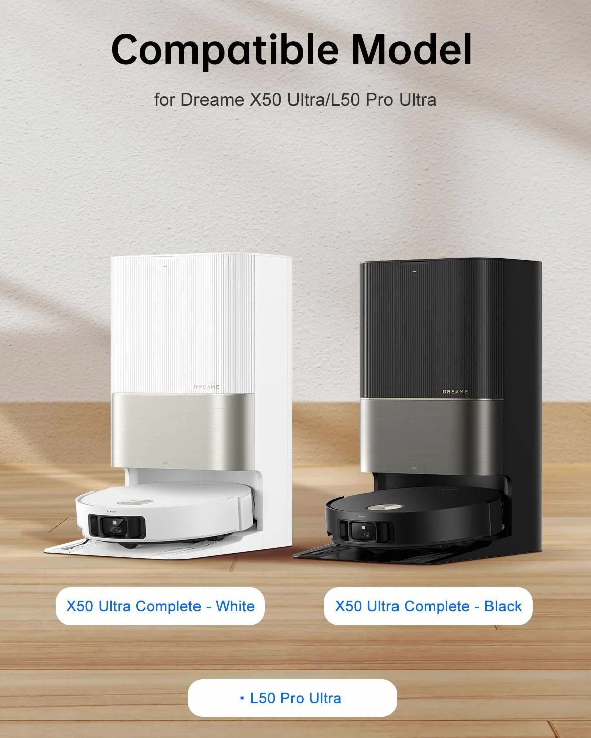 Dreame X50 Ultra Complete L50 Pro Ultra L40s Pro Ulta X50 Master Mova V50 Ultra zestaw akcesoriów zamiennych 2 szczotki główne 4 filtry