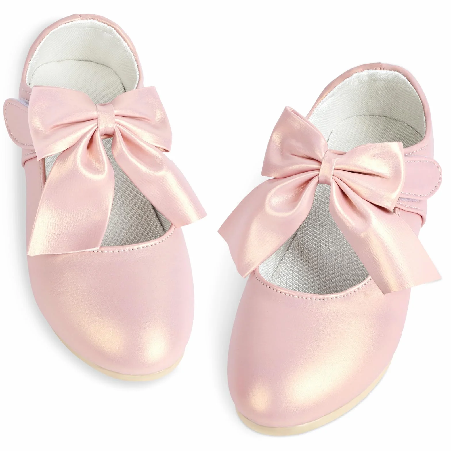 Buty Mary Jane ABOHU dla małych dziewczynek, buty dla księżniczek z kokardką, wieczorowe buty dla maluchów, baleriny, półbuty na wesela, imprezy i codzienne spacery