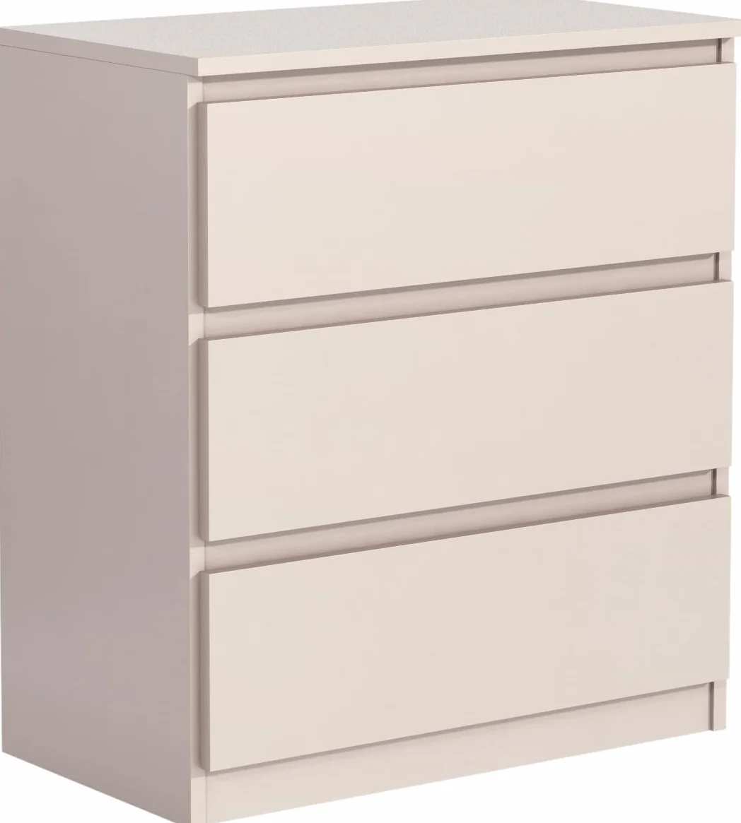 Komoda do sypialni z 3 szufladami nowoczesna wysoka kaszmir 70 x 39 x 78,5 cm
