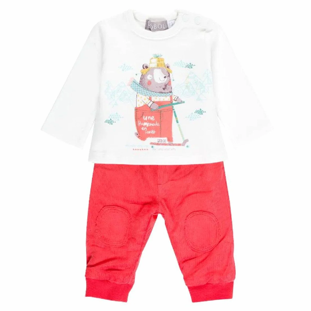 Bóboli zestaw upominkowy dla niemowląt koszulka z długim rękawem niedźwiedź z Baby Cordhose rozm. 62