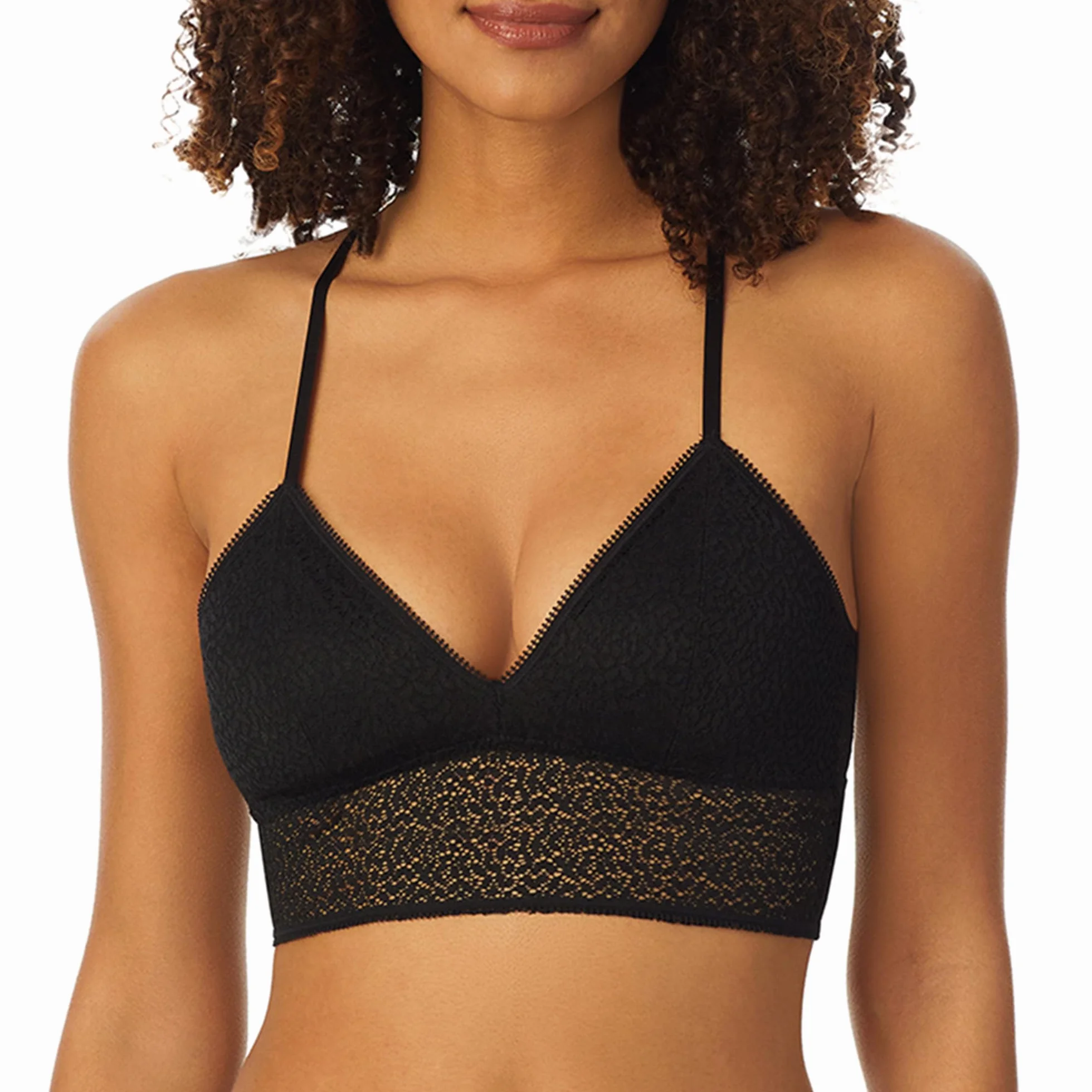 DKNY Damski nowoczesny koronkowy biustonosz typu Racerback Longline Bralette