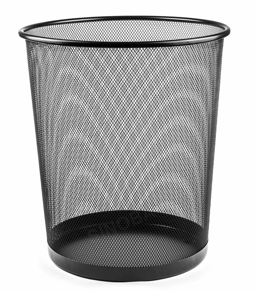 Kosz na papier z drutu 34 cm 18 l czarny