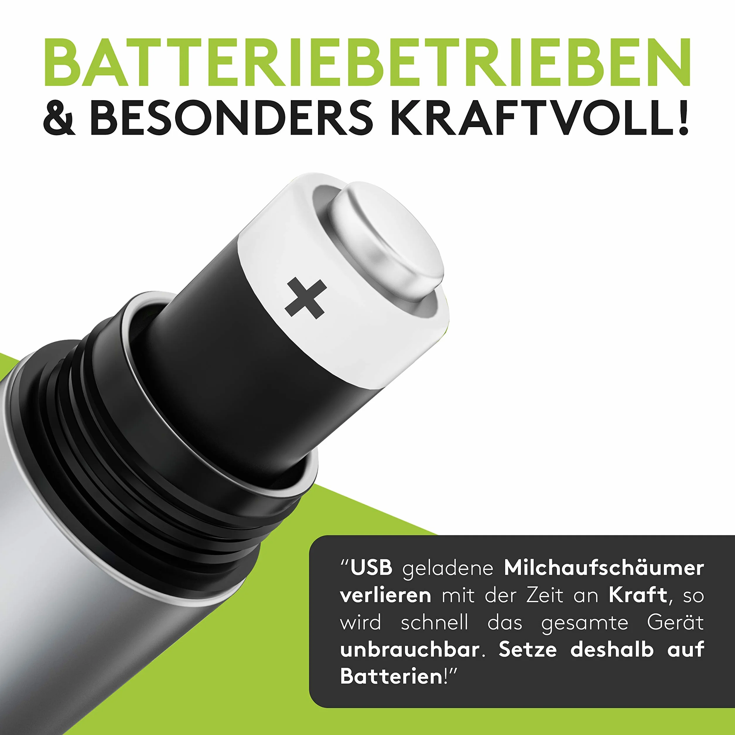 Liebfeld Elektryczny Spieniacz do Mleka - Pręt z Pojedynczą i Podwójną Spiralną Miotłą - Stal Nierdzewna, Blender do Kawy, Latte, Smoothies