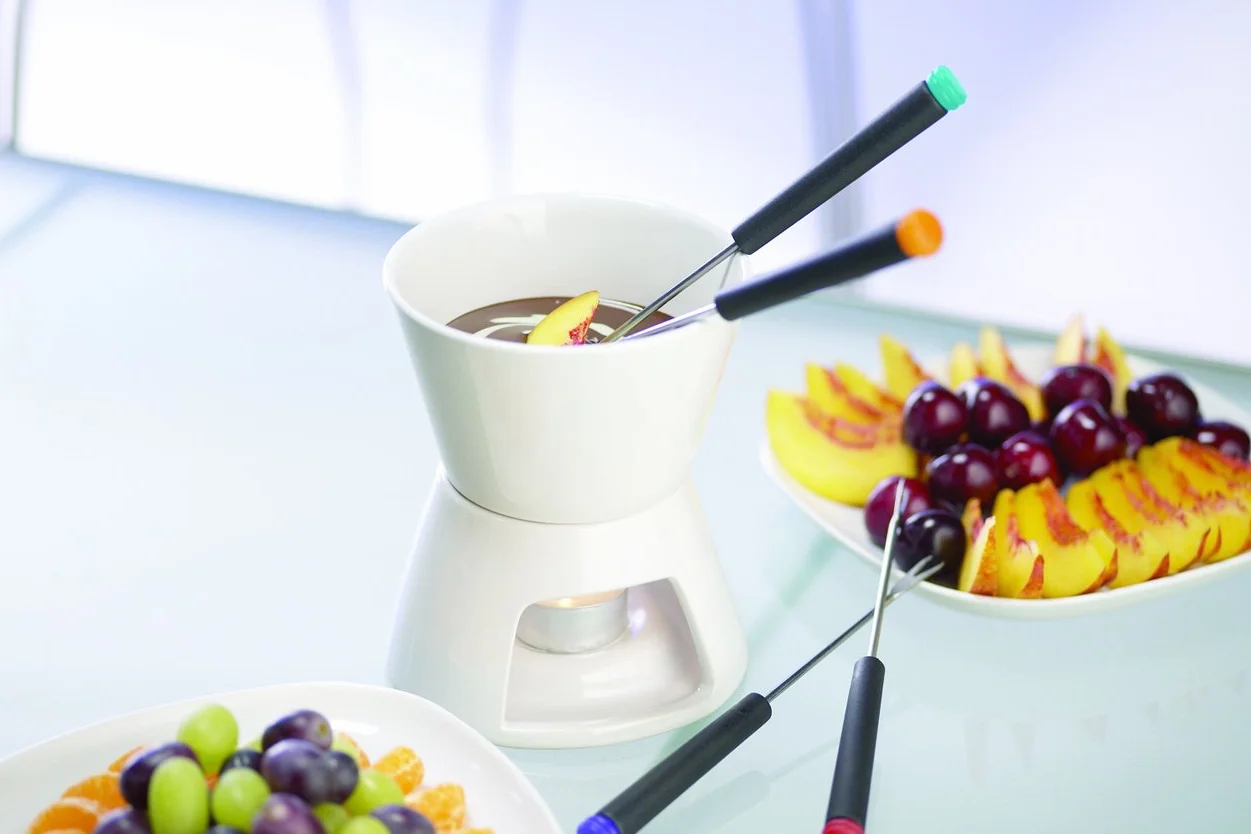 KitchenCraft Zestaw do Fondue Czekoladowy Pudełko Upominkowe Biały