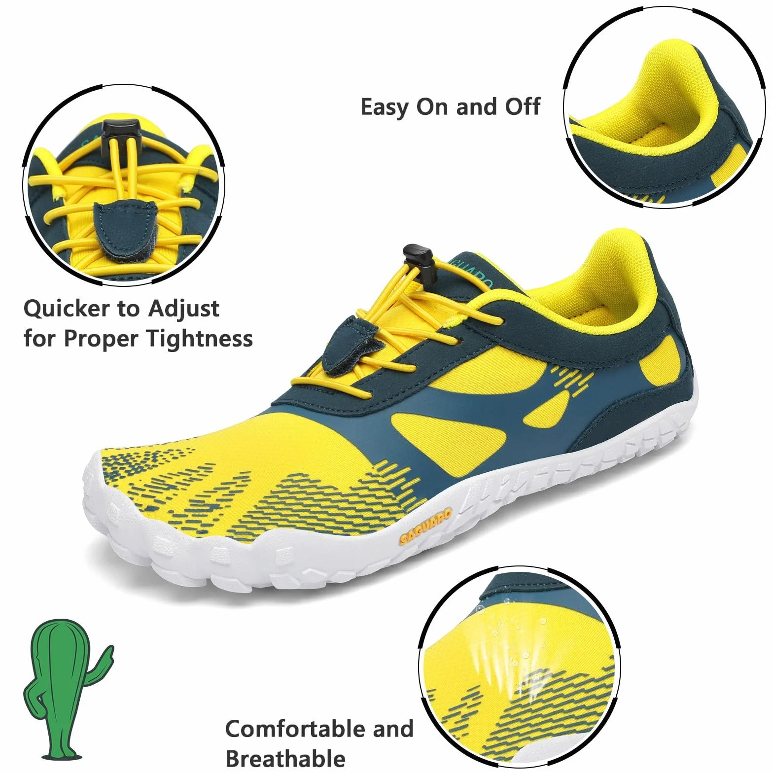 SAGUARO Damskie i męskie buty do chodzenia boso, minimalistyczne buty do biegania i fitnessu, rozm. 36-48