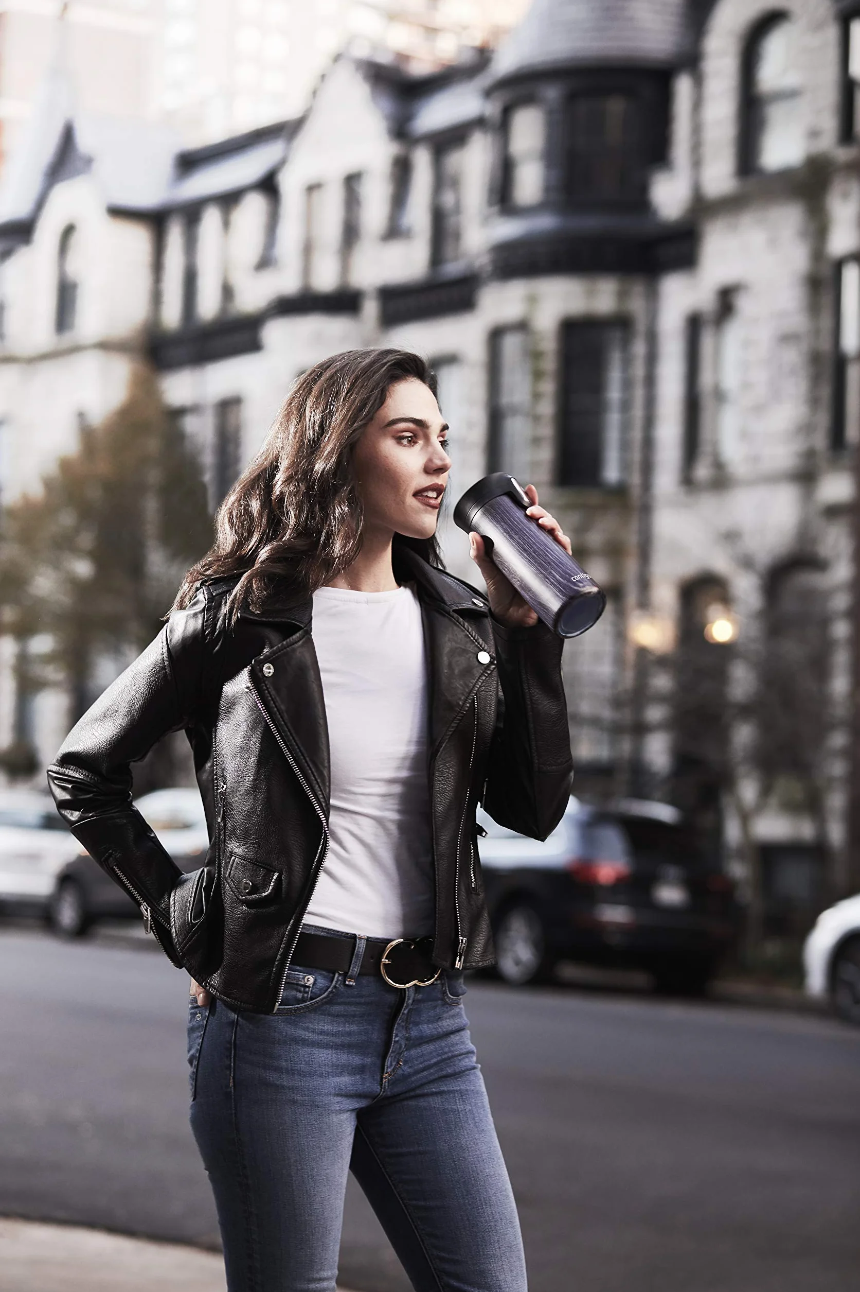 Contigo Pinnacle Autoseal Kubek podróżny ze stali nierdzewnej, termos próżniowy, szczelny