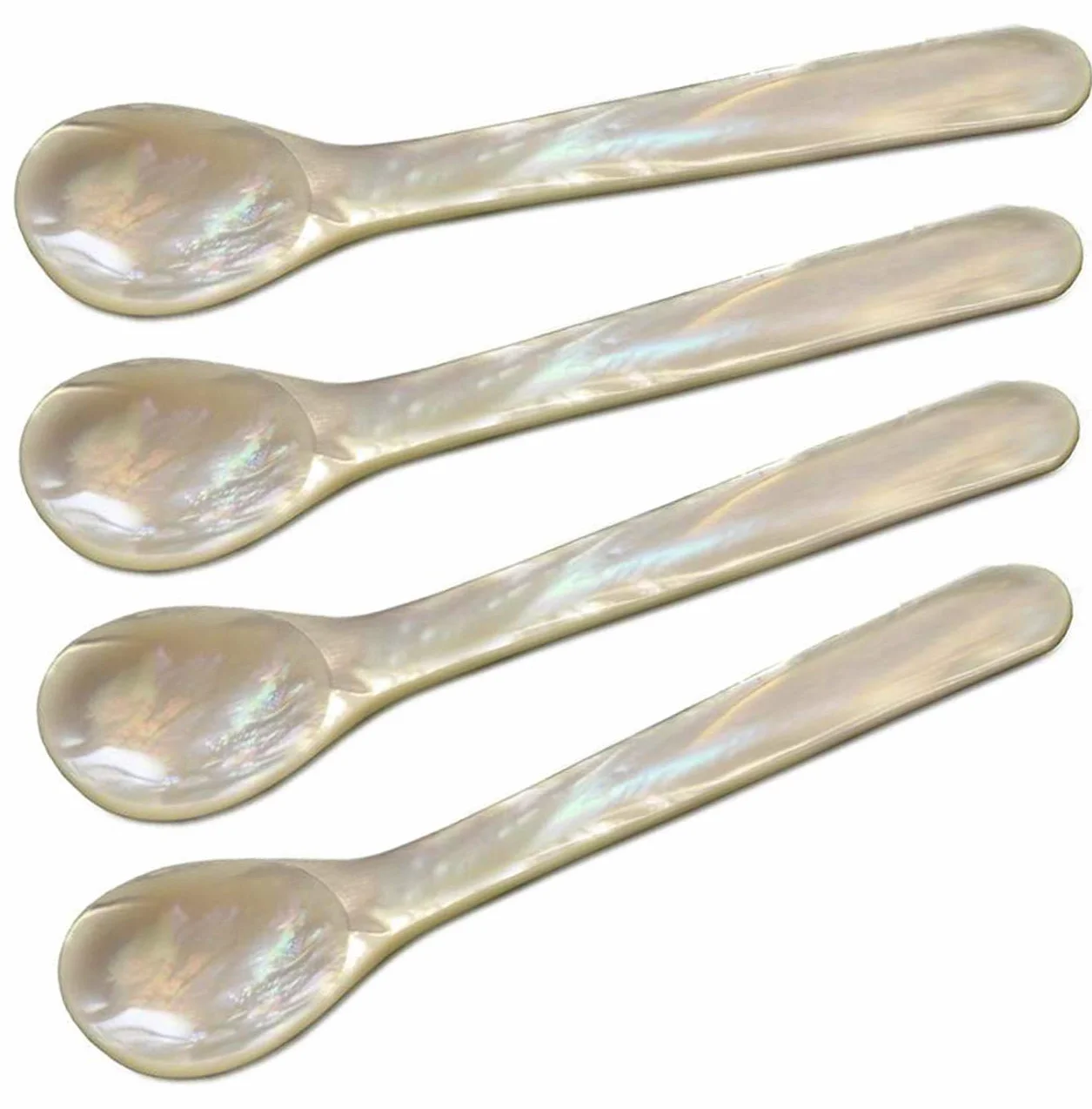 Edzard Zestaw 4 łyżek z masy perłowej 11 cm do kawioru