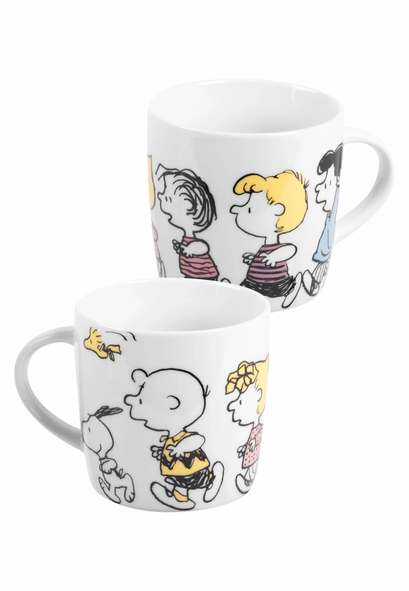 The Peanuts zestaw śniadaniowy Snoopy Family 3-częściowy porcelana biały