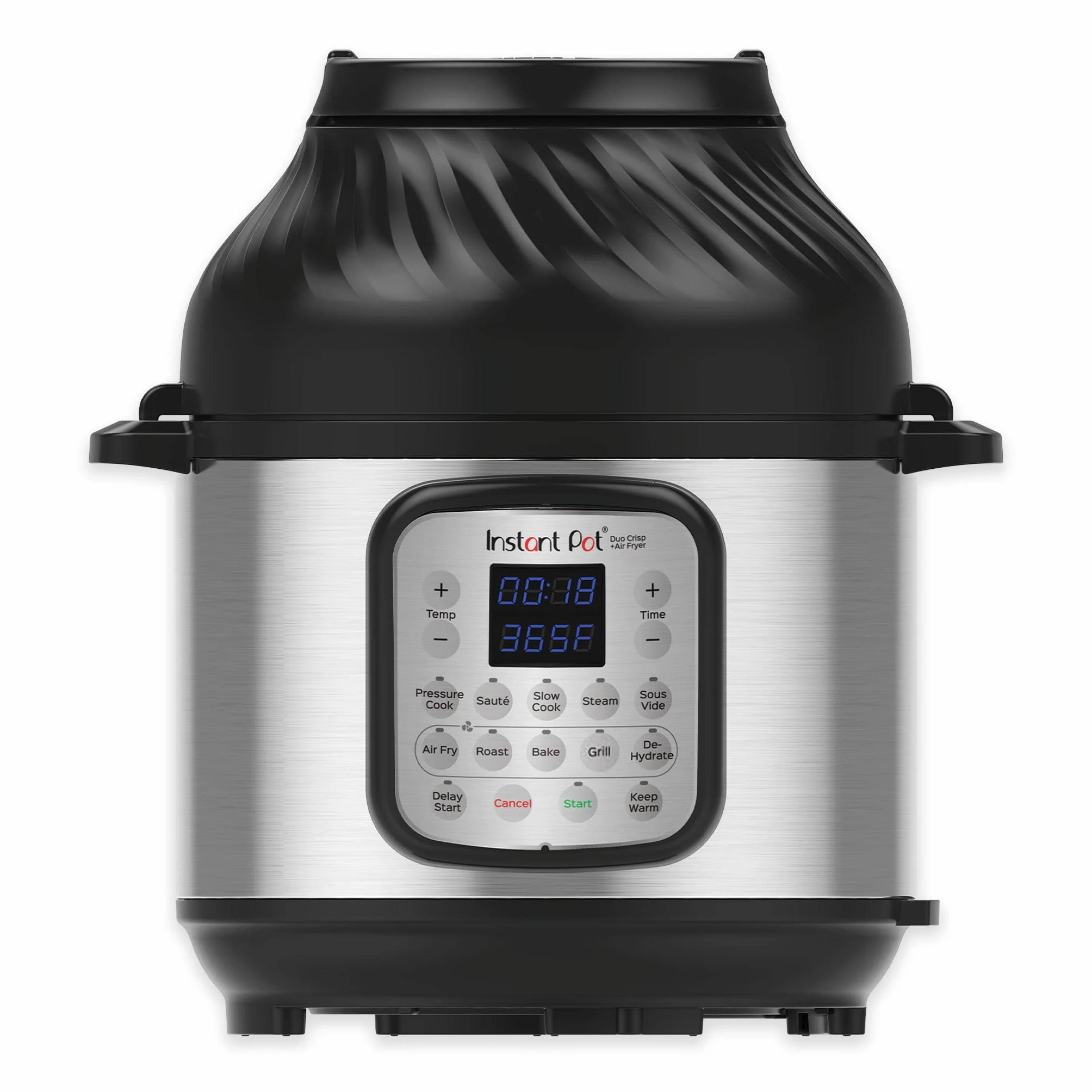 Instant Pot 140-0042-01-EU Duo Crisp 8 Wielofunkcyjne Urządzenie Do Gotowania, Stal Nierdzewna, W, 8 L, Srebrny/Czarny