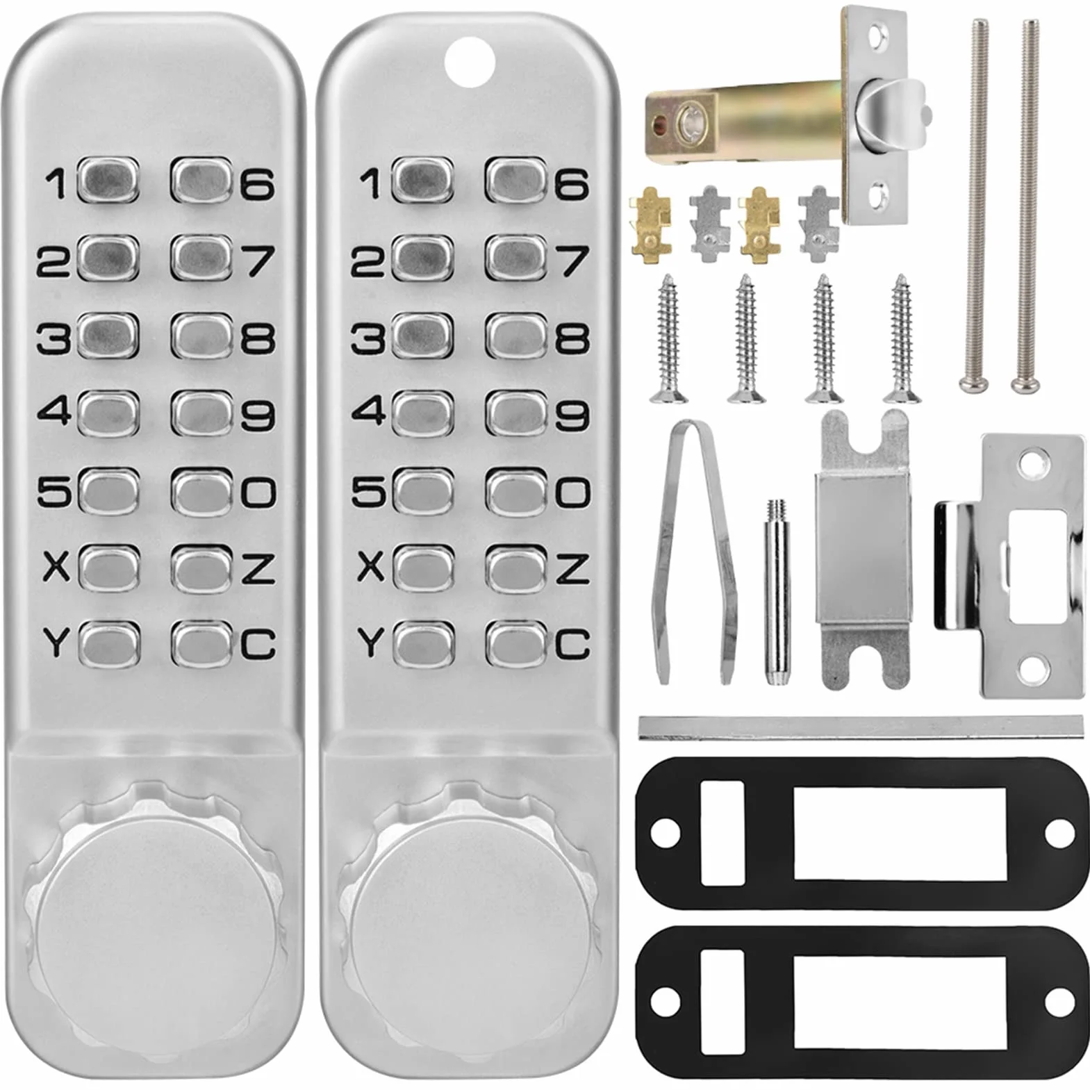 Generic Mechaniczny Zamek Szyfrowy Trwały Wodoodporny Zamek Szyfrowy do Domowego Biura 30-60 Mm Drzwi Aluminiowe, Chromowane