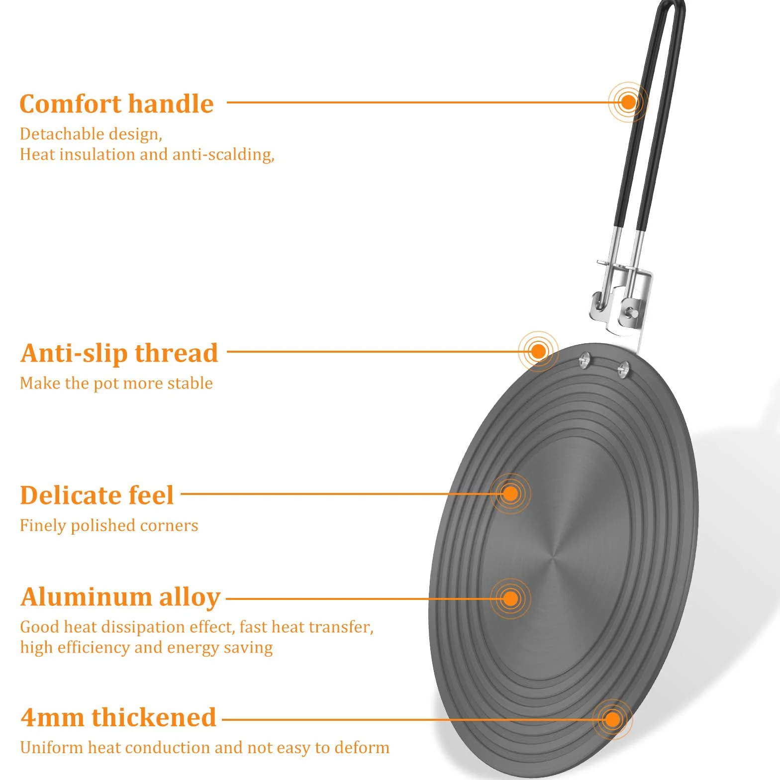 Dyfuzor ciepła do kuchenki gazowej 24/28 cm ze stopu aluminium