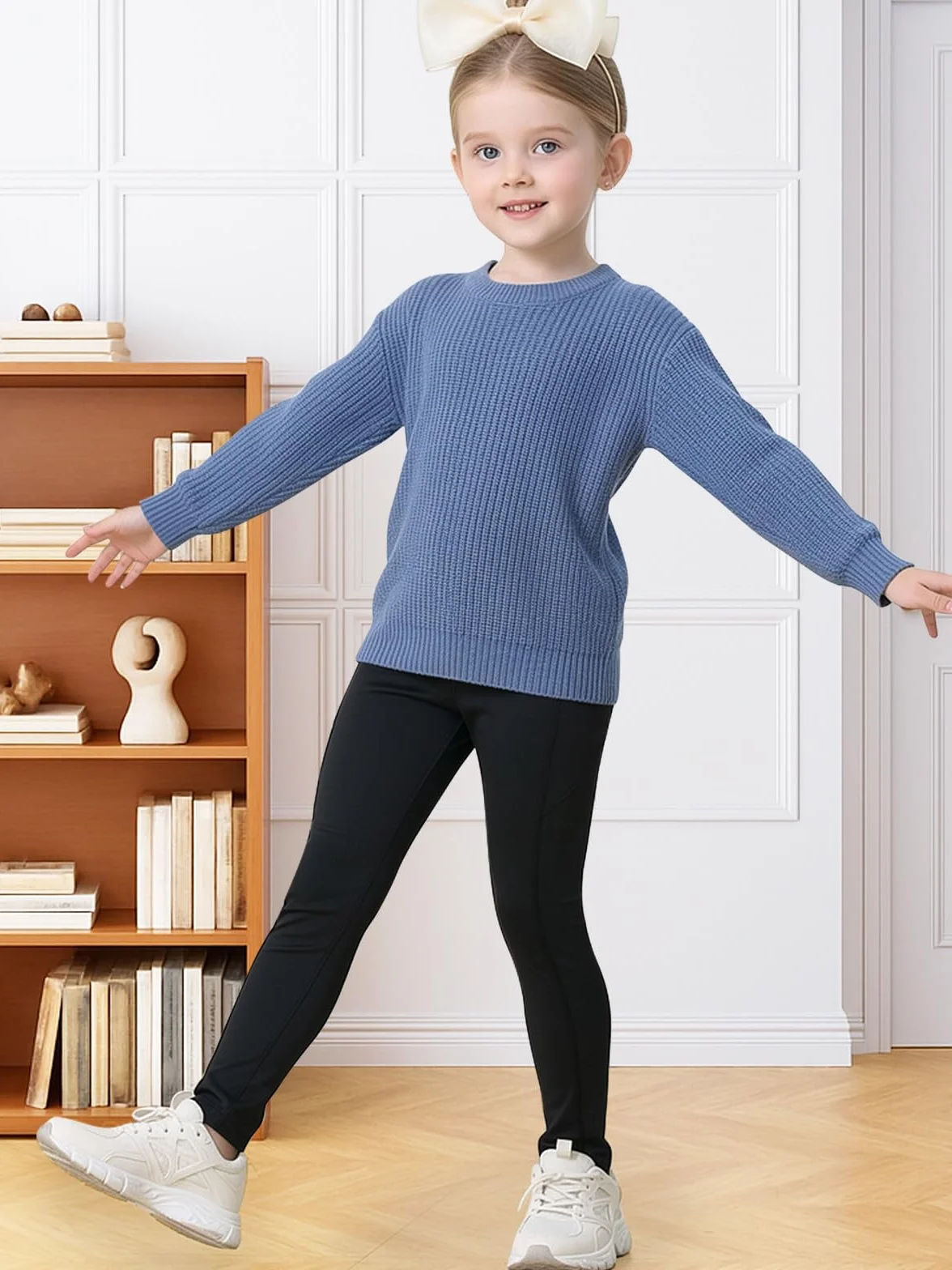 Sportowe legginsy dla dziewcząt, długie, z kieszenią, spodnie do jogi, długie, elastyczne, z wysokim stanem, spodnie sportowe dla dzieci, do gimnastyki, jogi, na co dzień