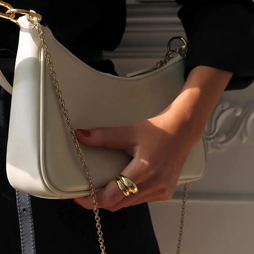 Aucuu Mała torebka damska, kopertówka z łańcuszkiem, retro torba na ramię dla kobiet, mini torba hobo, mała torba na ramię z zamkiem błyskawicznym
