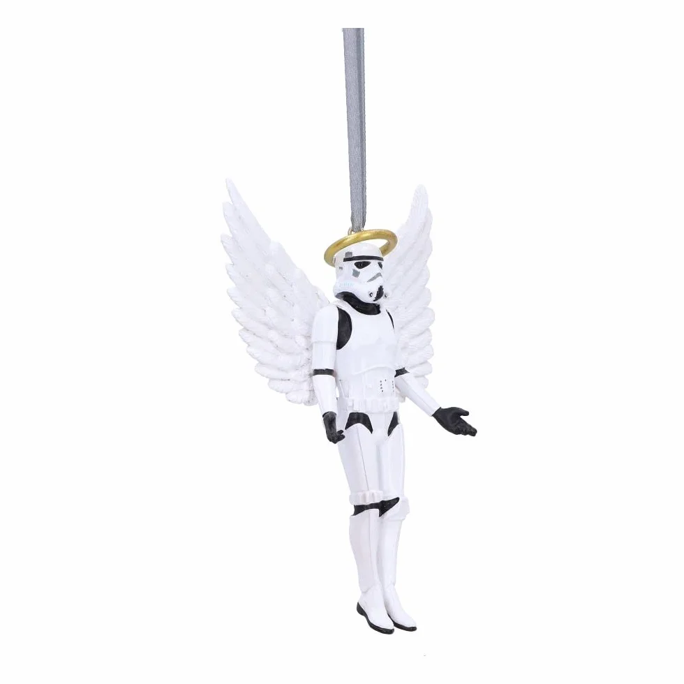 Nemesis Now Szturmowiec anioł wiszący ornament 13 cm, żywica, biały