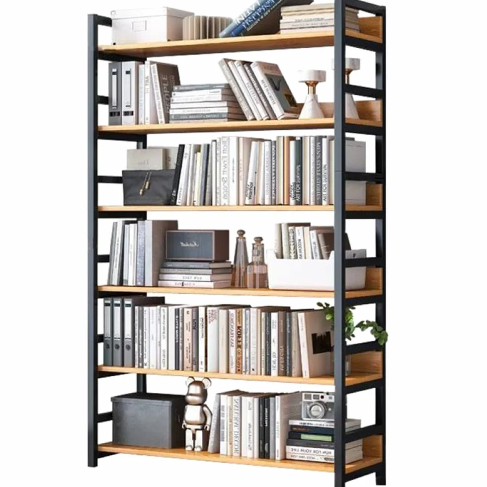 Regał na książki loft metalowy 174x80x30 cm industrialny